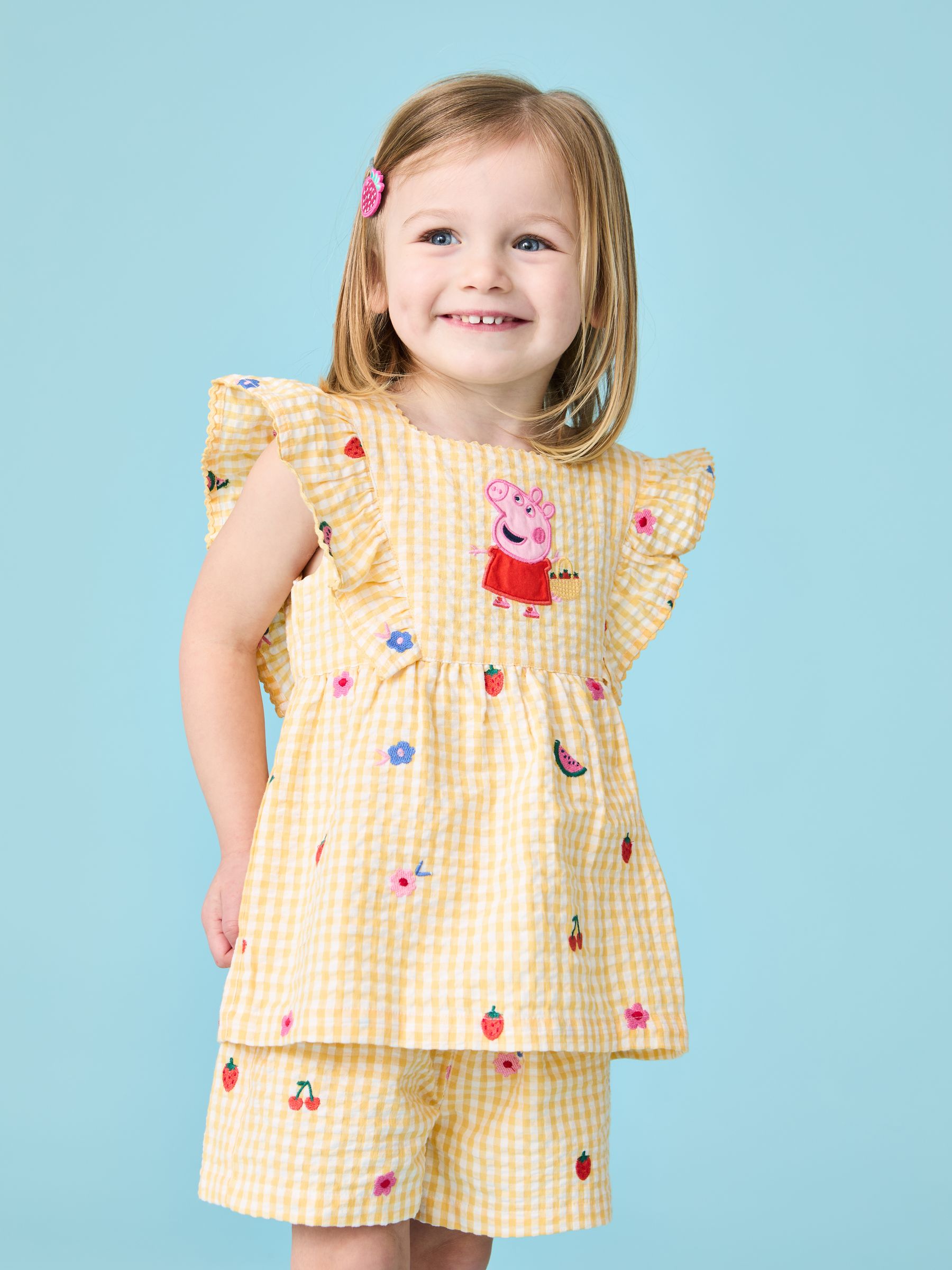 Yellow 2-Piece Peppa Pig Woven Top & Shorts Set - Image 2 of 10