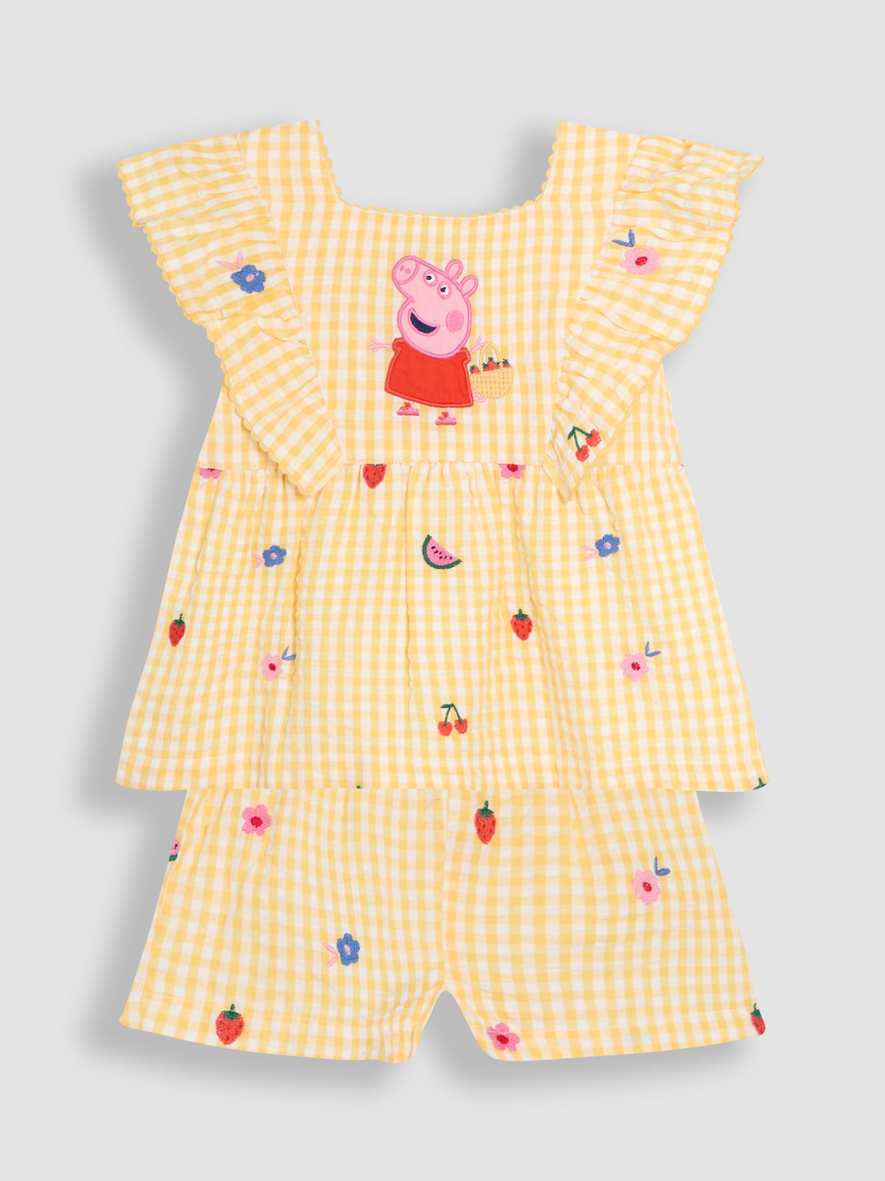 Yellow 2-Piece Peppa Pig Woven Top & Shorts Set - Image 4 of 10