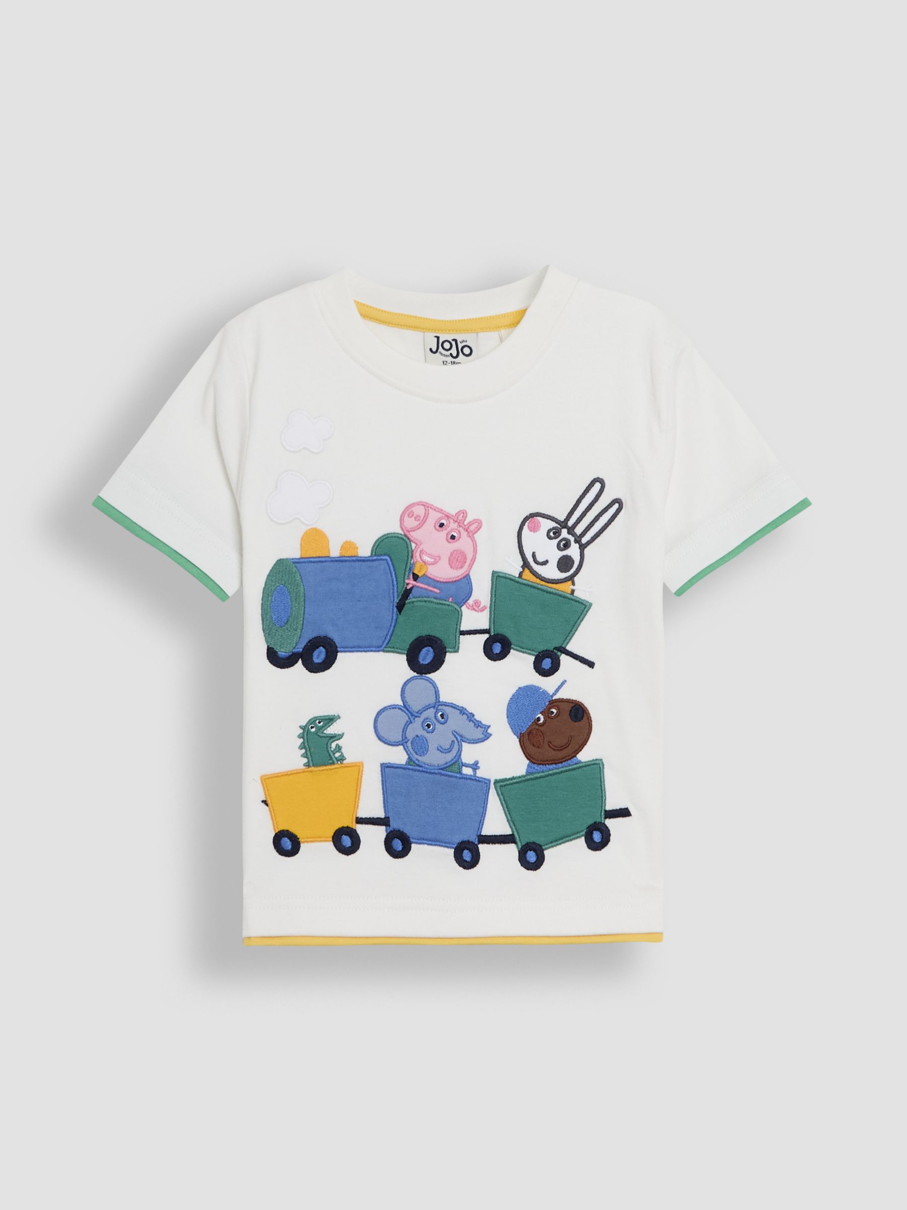 Blue 2 Piece Peppa Pig Appliqué 100% Cotton T-Shirt & Shorts Set - Image 2 of 7