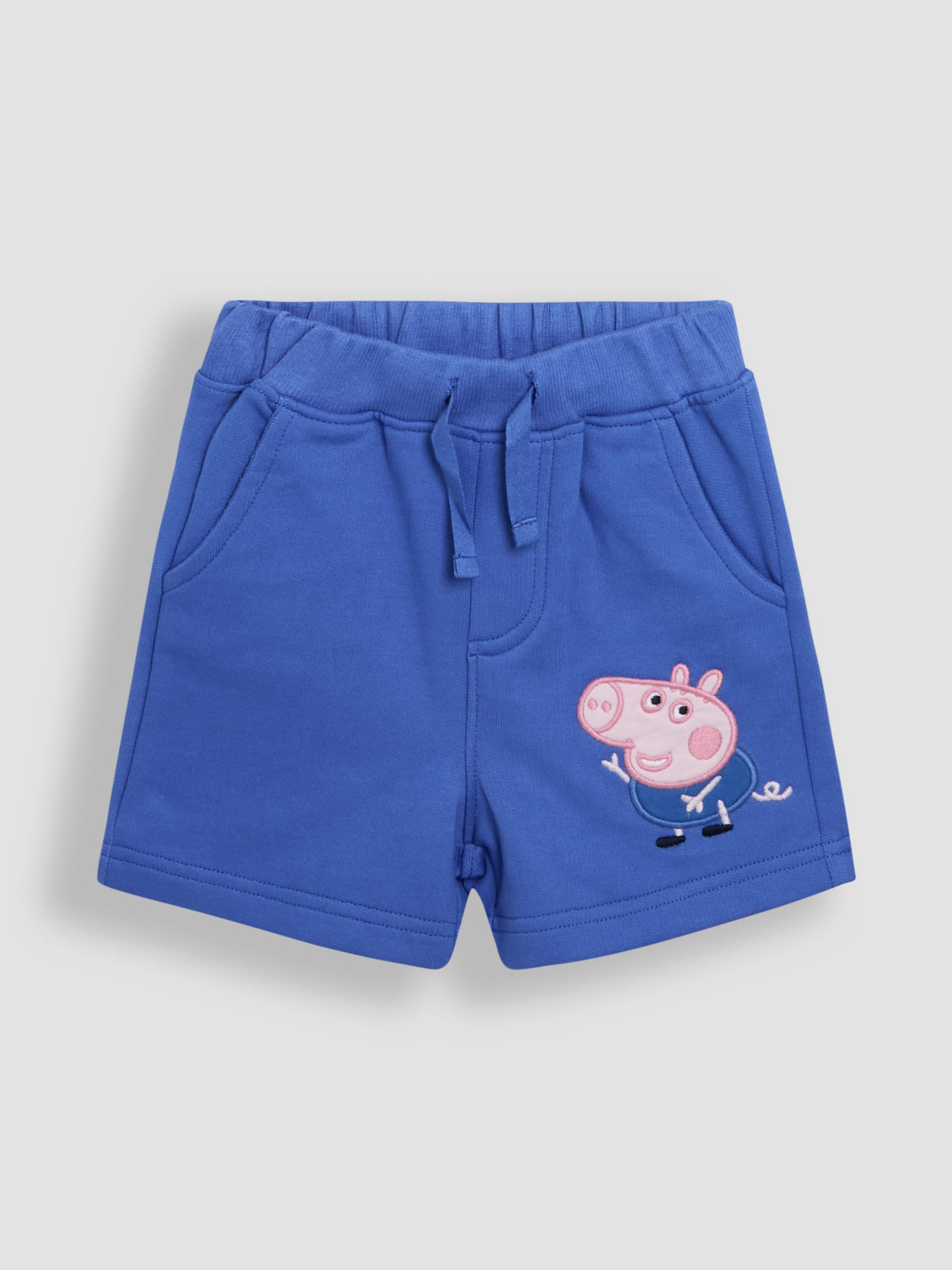 Blue 2 Piece Peppa Pig Appliqué 100% Cotton T-Shirt & Shorts Set - Image 4 of 7