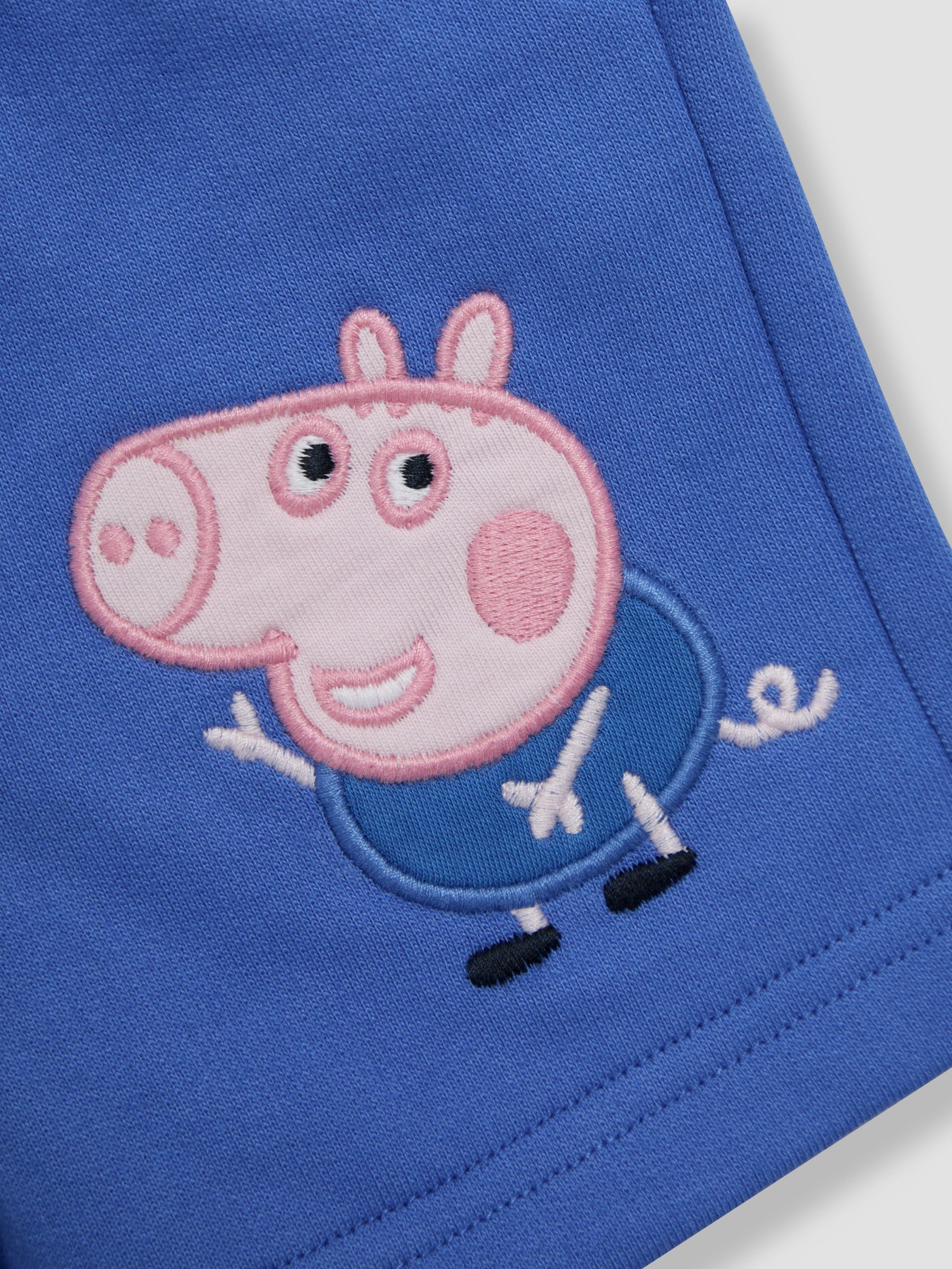 Blue 2 Piece Peppa Pig Appliqué 100% Cotton T-Shirt & Shorts Set - Image 7 of 7