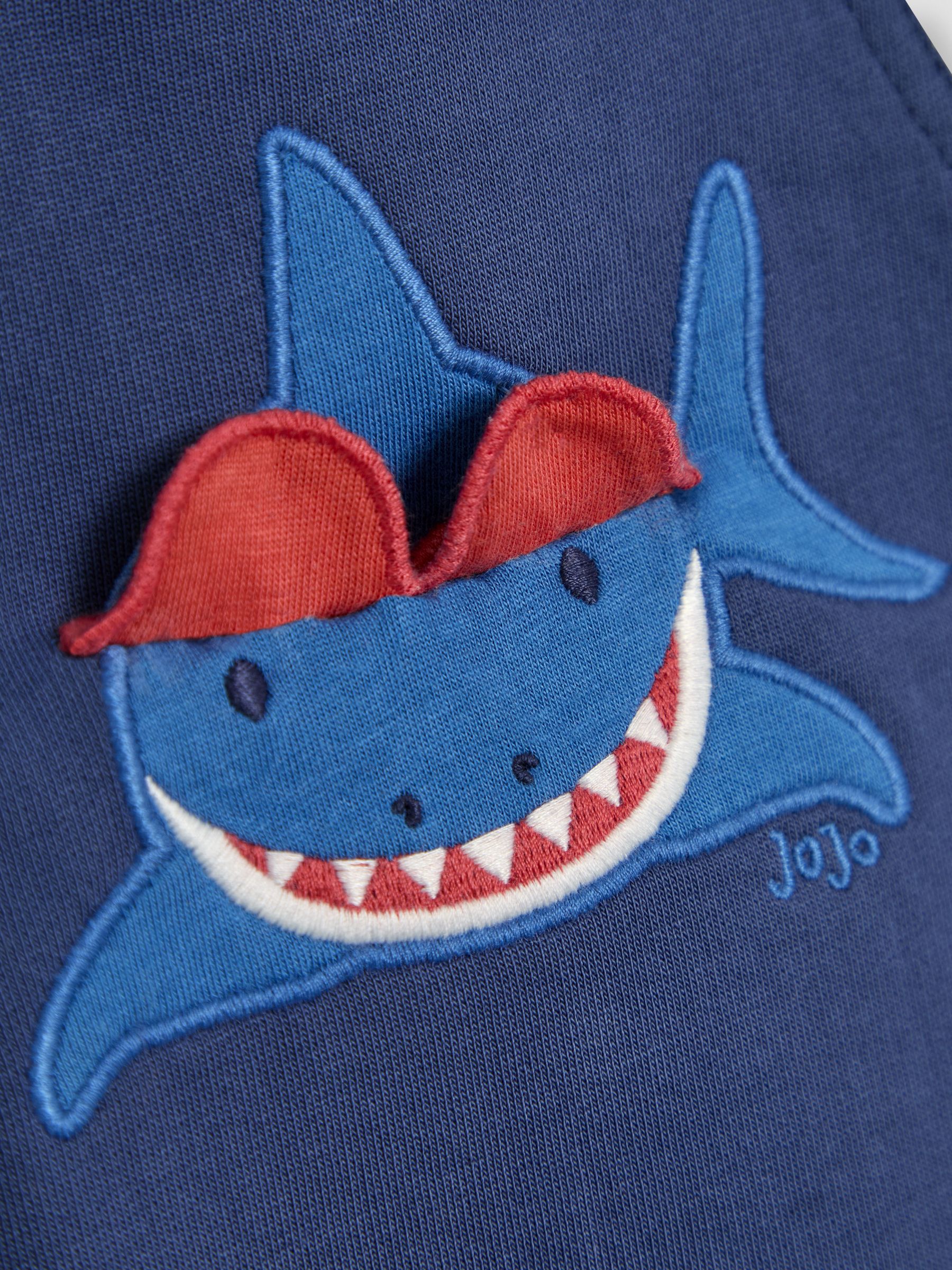 Indigo Shark 2-Piece Appliqué Dungarees & T-Shirt Set - Image 9 of 9