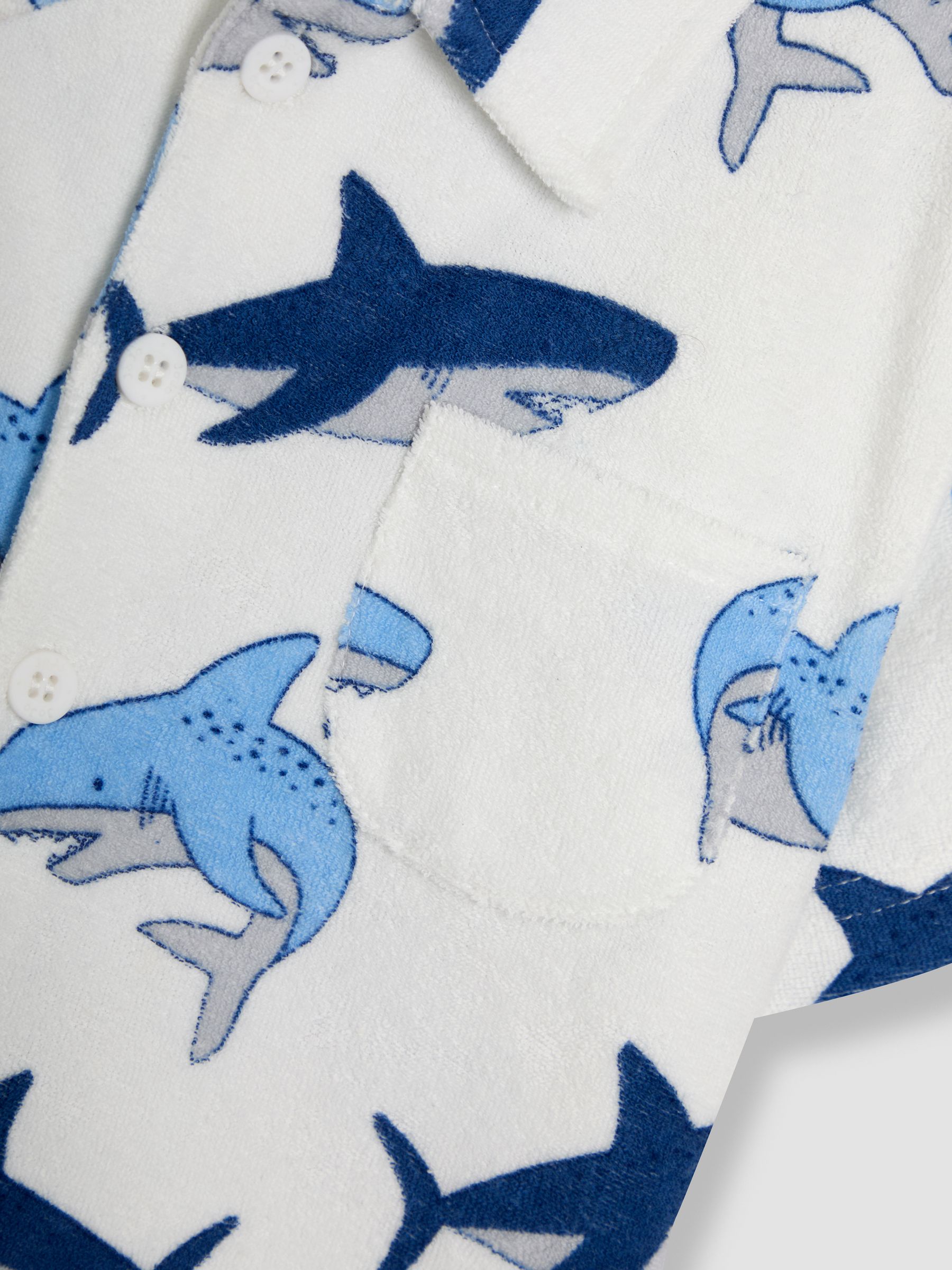 Ecru 2-Piece Shark Textured Shirt & Shorts Set - Image 6 of 6