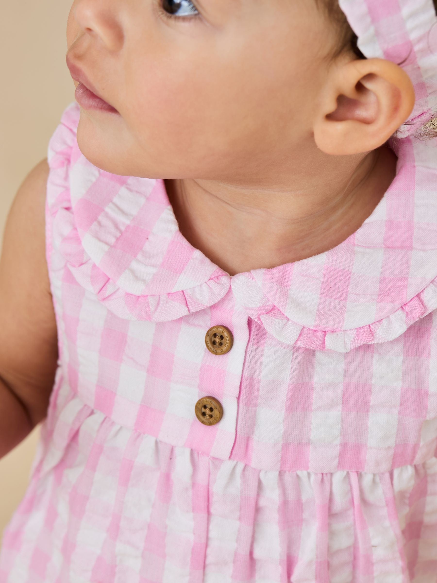 Pink Gingham Peter Flopsy Bunny & Headband Set - Image 2 of 6