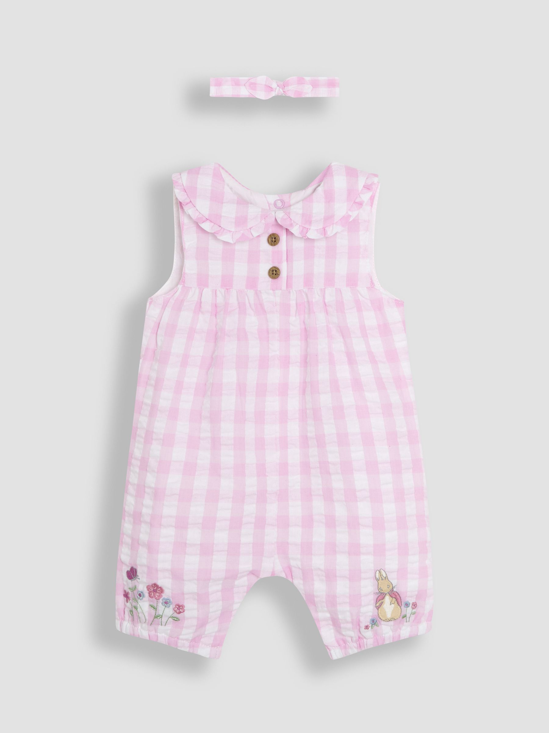 Pink Gingham Peter Flopsy Bunny & Headband Set - Image 5 of 6