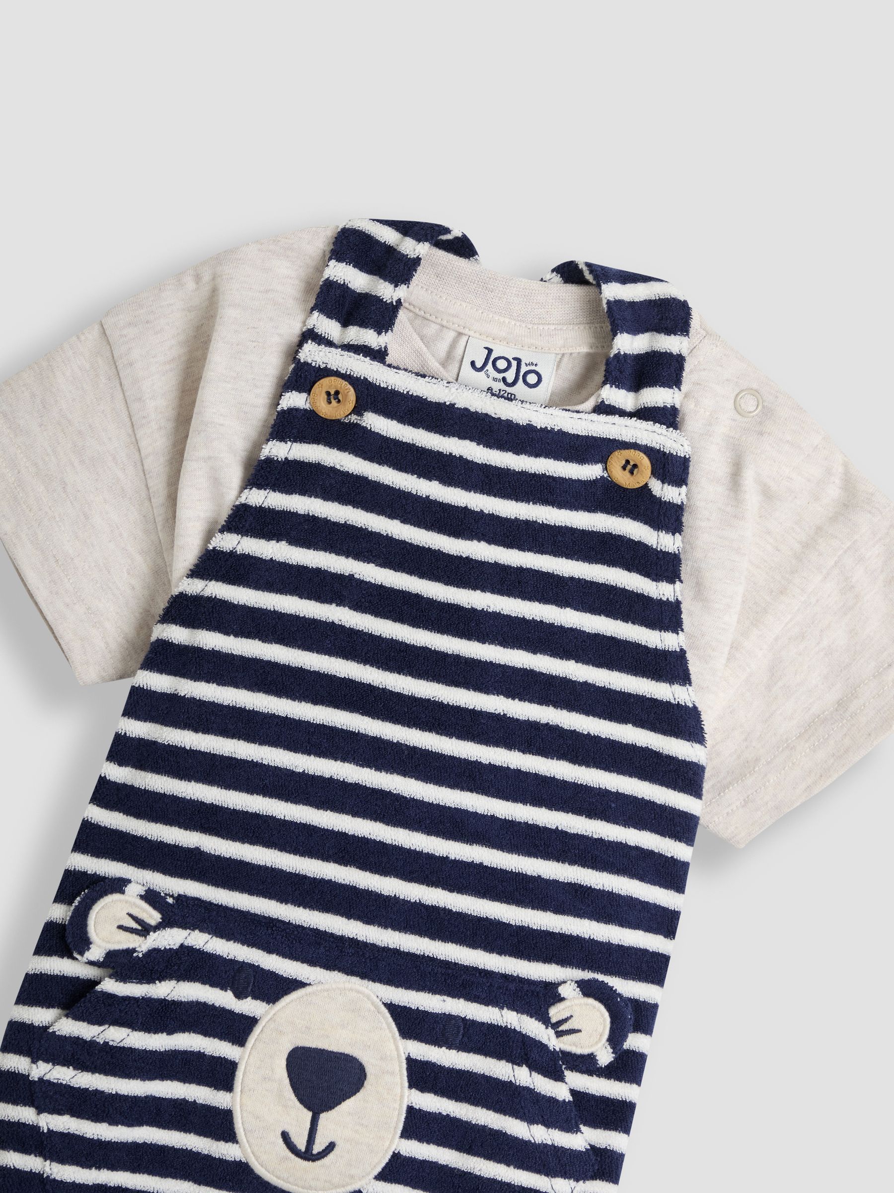 Blue Bear Appliqué Dungarees and T-Shirts Set 2 Piece - Image 6 of 6