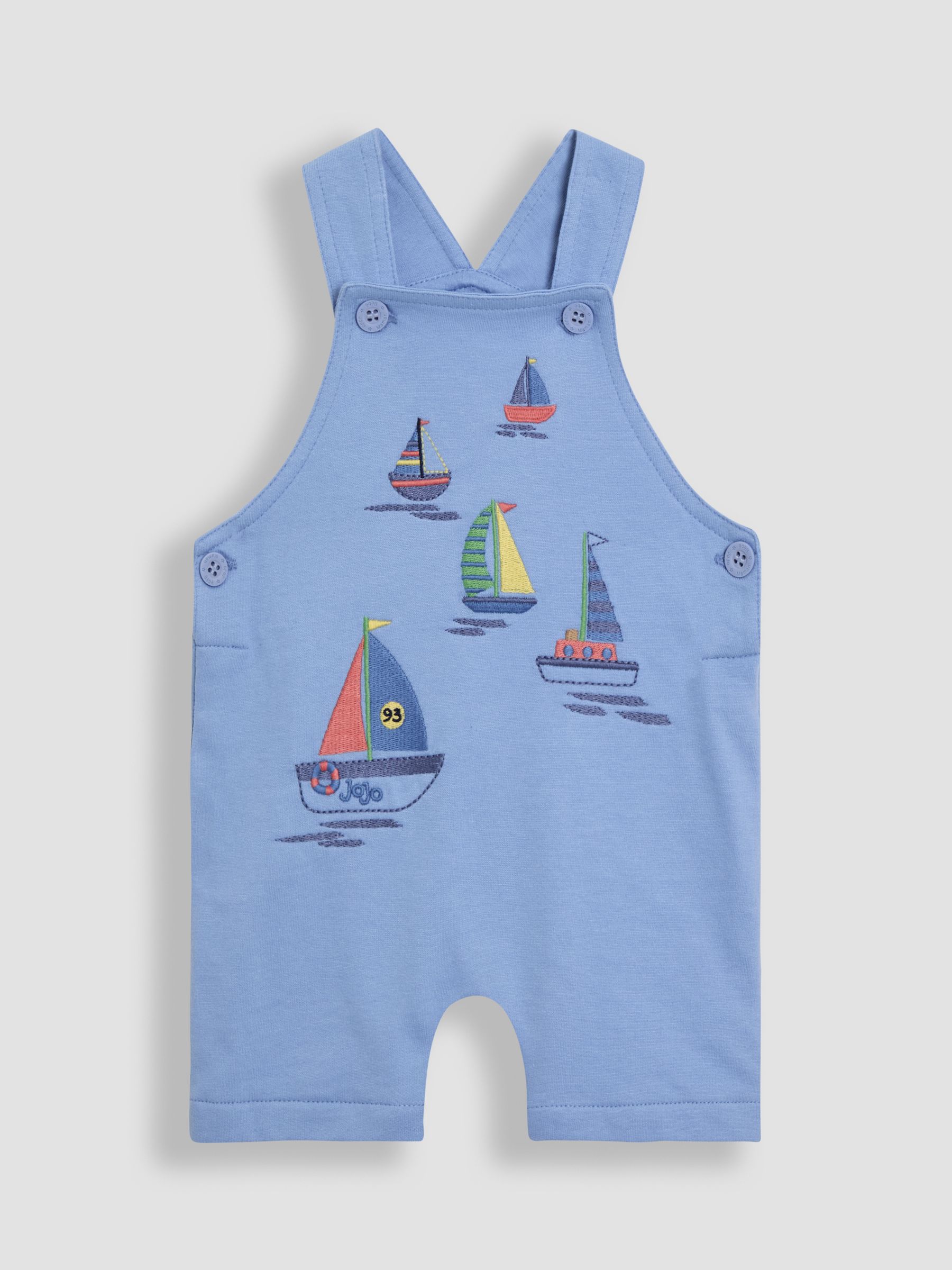 Blue Boat 2-Piece Appliqué Dungarees & T-Shirt Set - Image 5 of 7