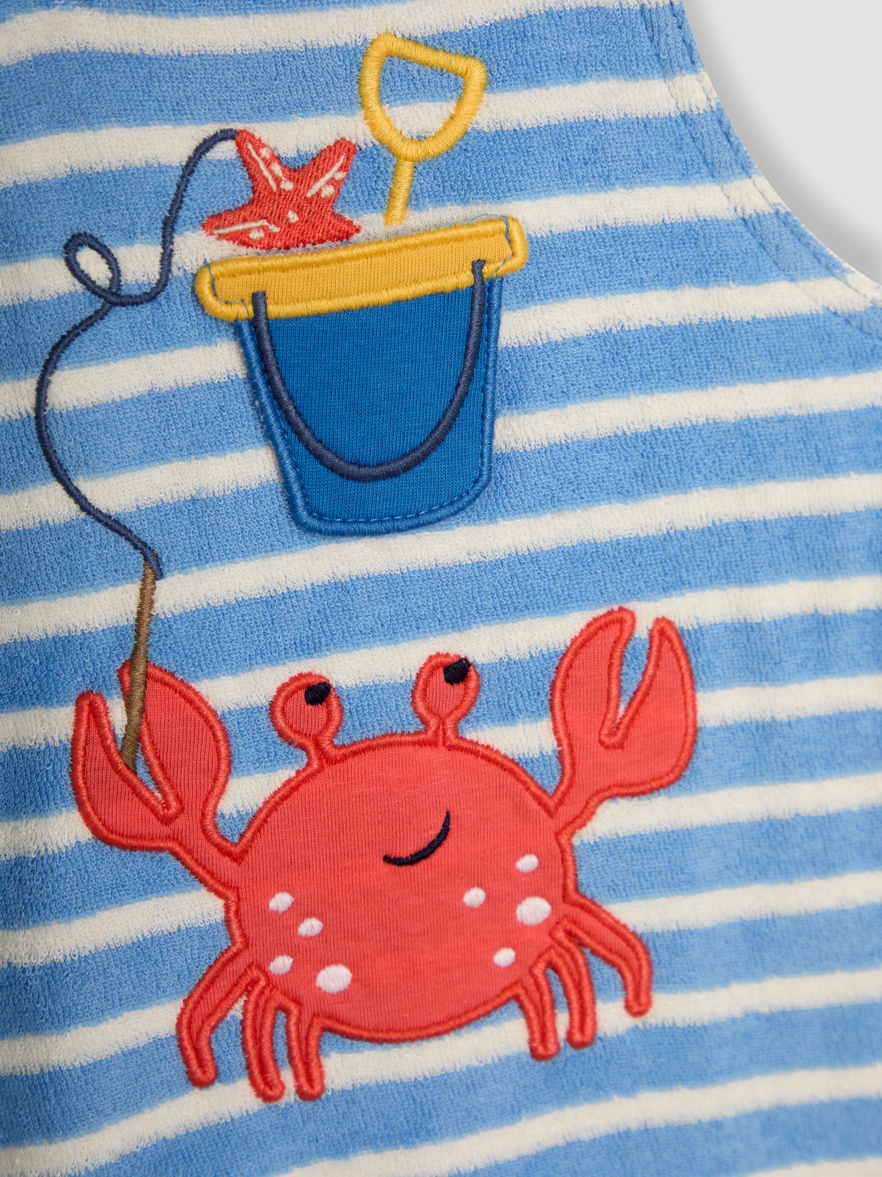 Blue Crab 2-Piece Appliqué Dungarees & T-Shirt Set - Image 7 of 8