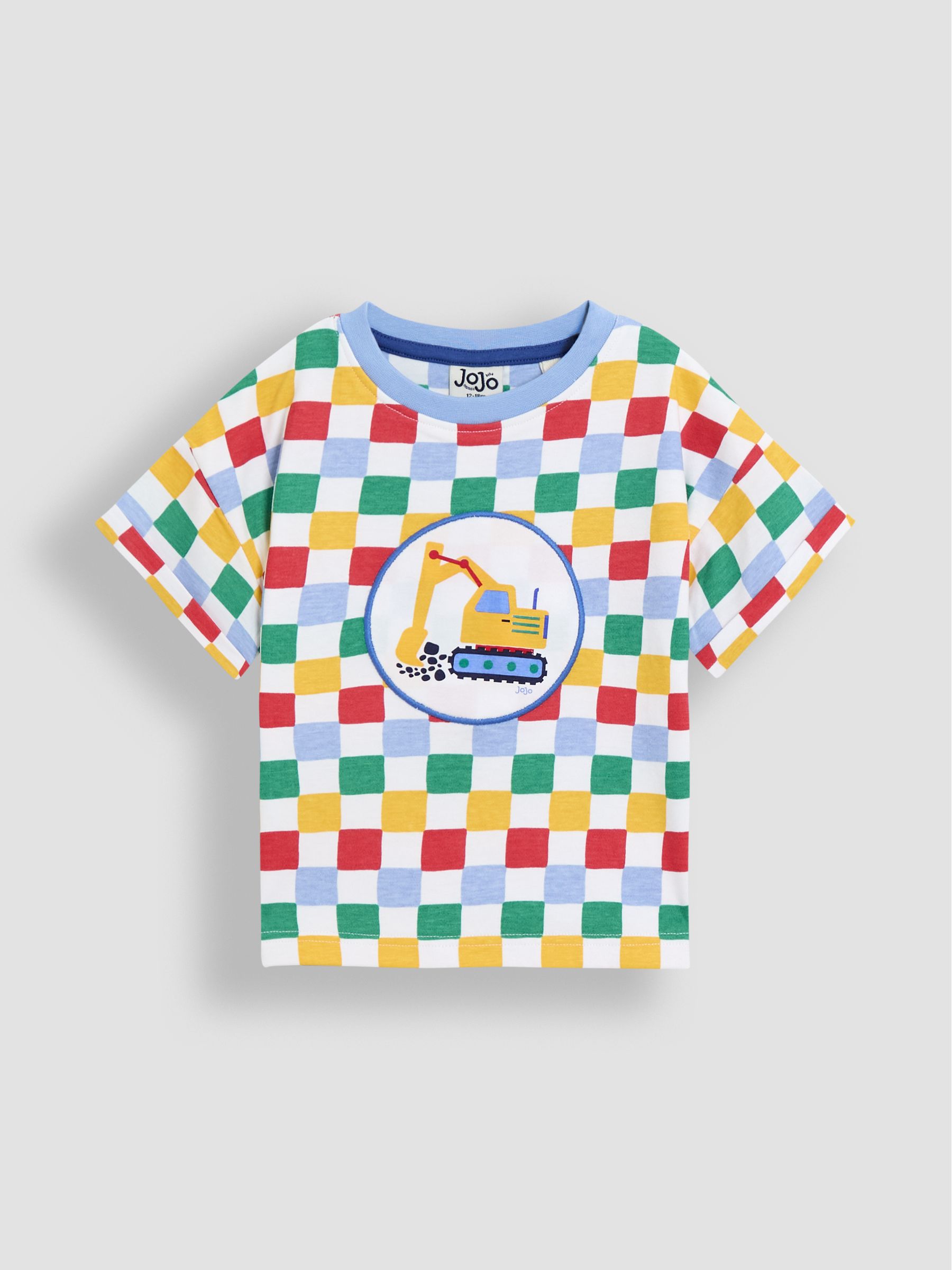 Multi Construction Appliqué Checkerboard T-Shirt - Image 1 of 3