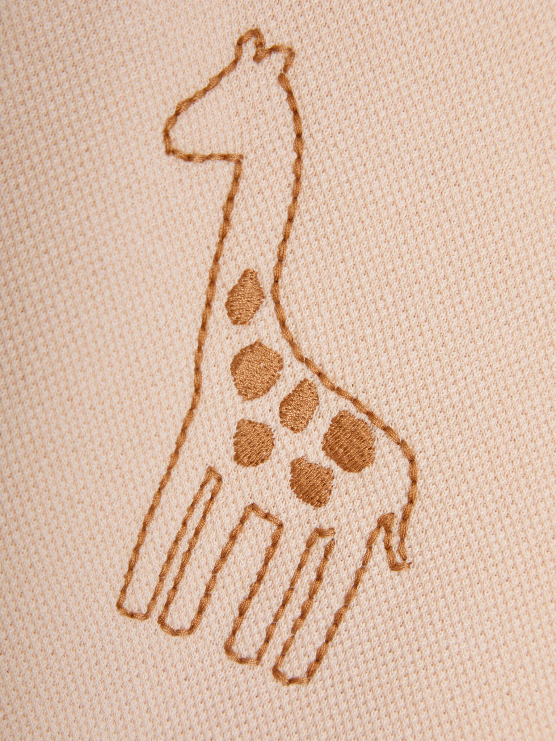 Stone Giraffe Embroidered Dungarees & T-Shirt Set - Image 3 of 7