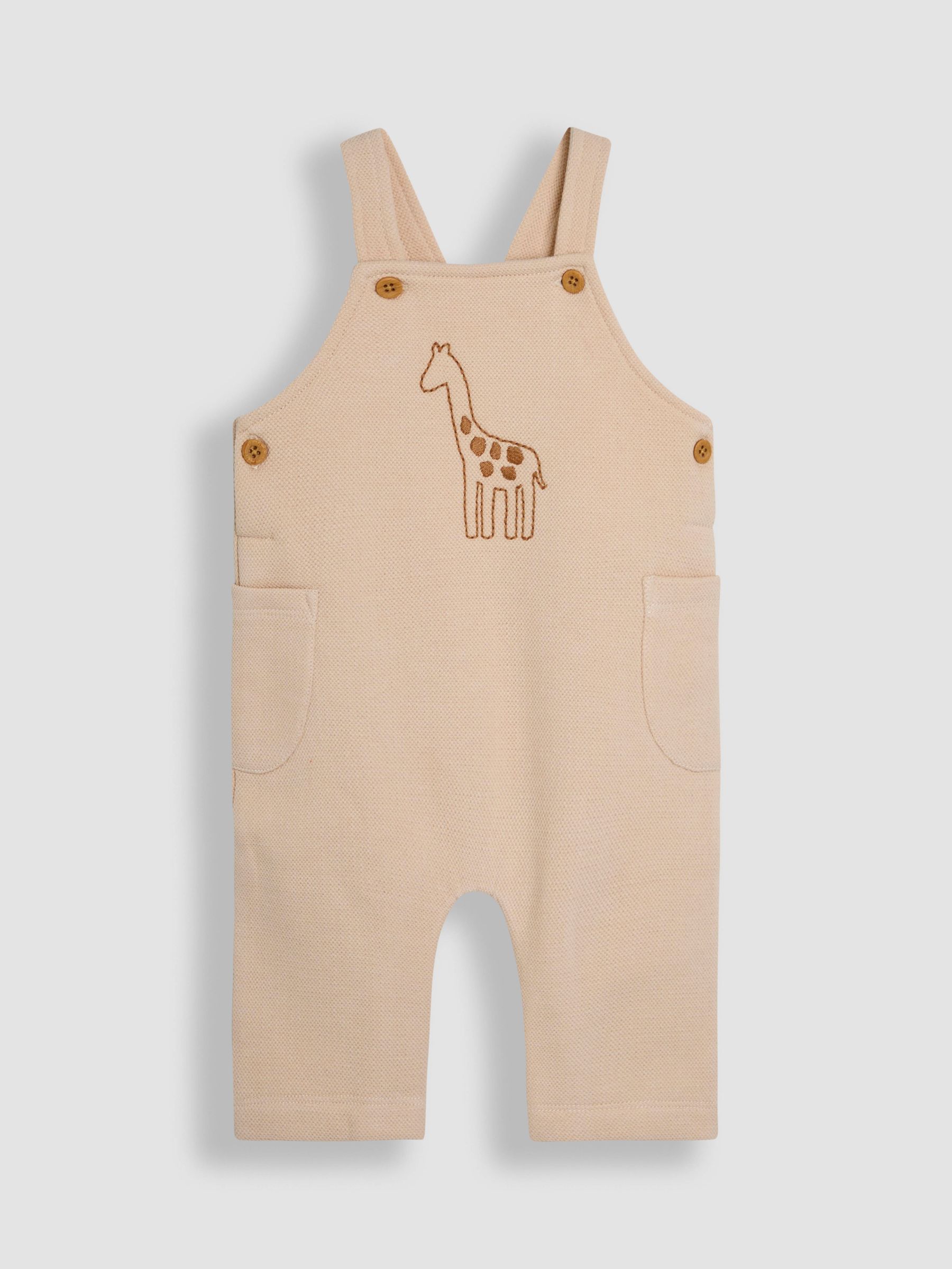 Stone Giraffe Embroidered Dungarees & T-Shirt Set - Image 6 of 7