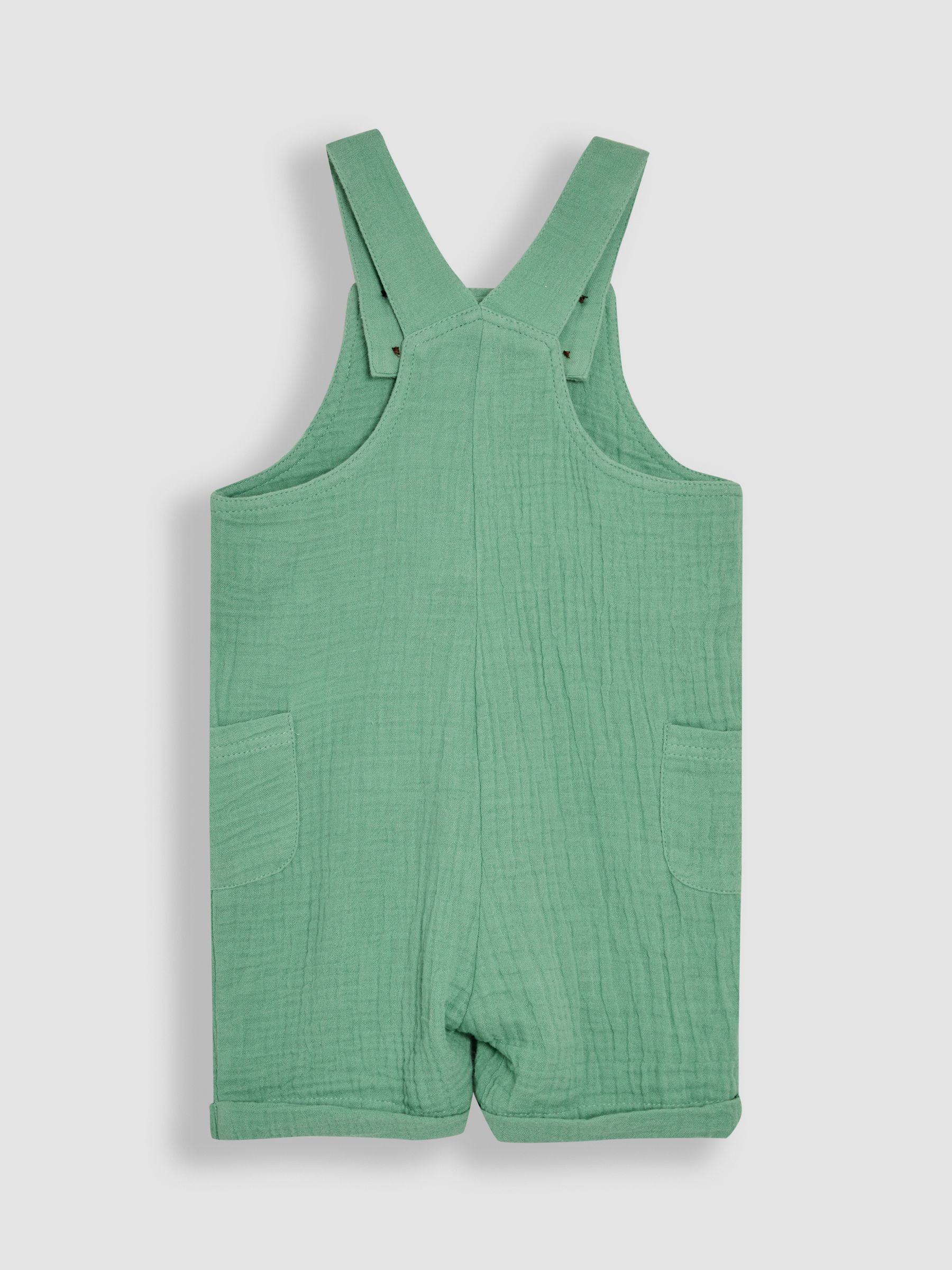 Green 2-Piece Cheesecloth Dungarees & Bodysuit Set - Image 3 of 7