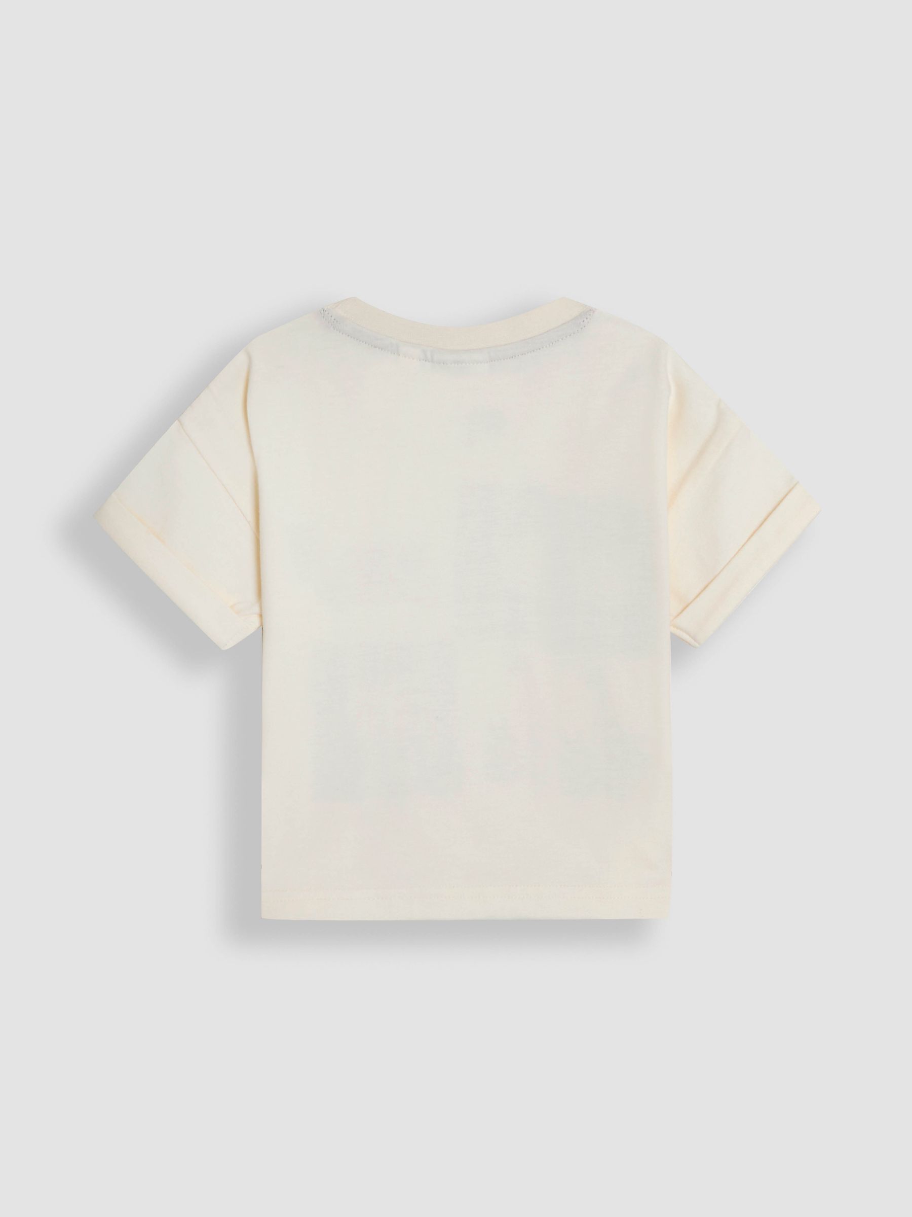 Ecru 100% Cotton Prtinted T-Shirt & Shorts Set - Image 4 of 9