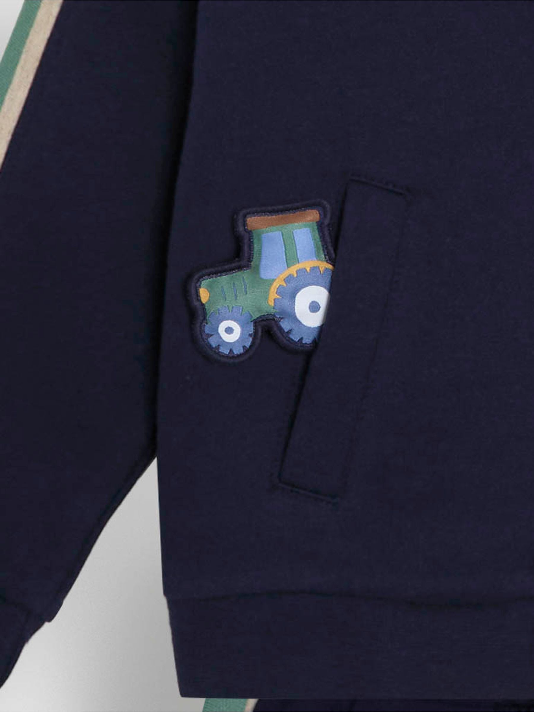 Navy Tractor 2 Piece Zip-Up 100% Cotton Tracksuit - Image 4 of 6