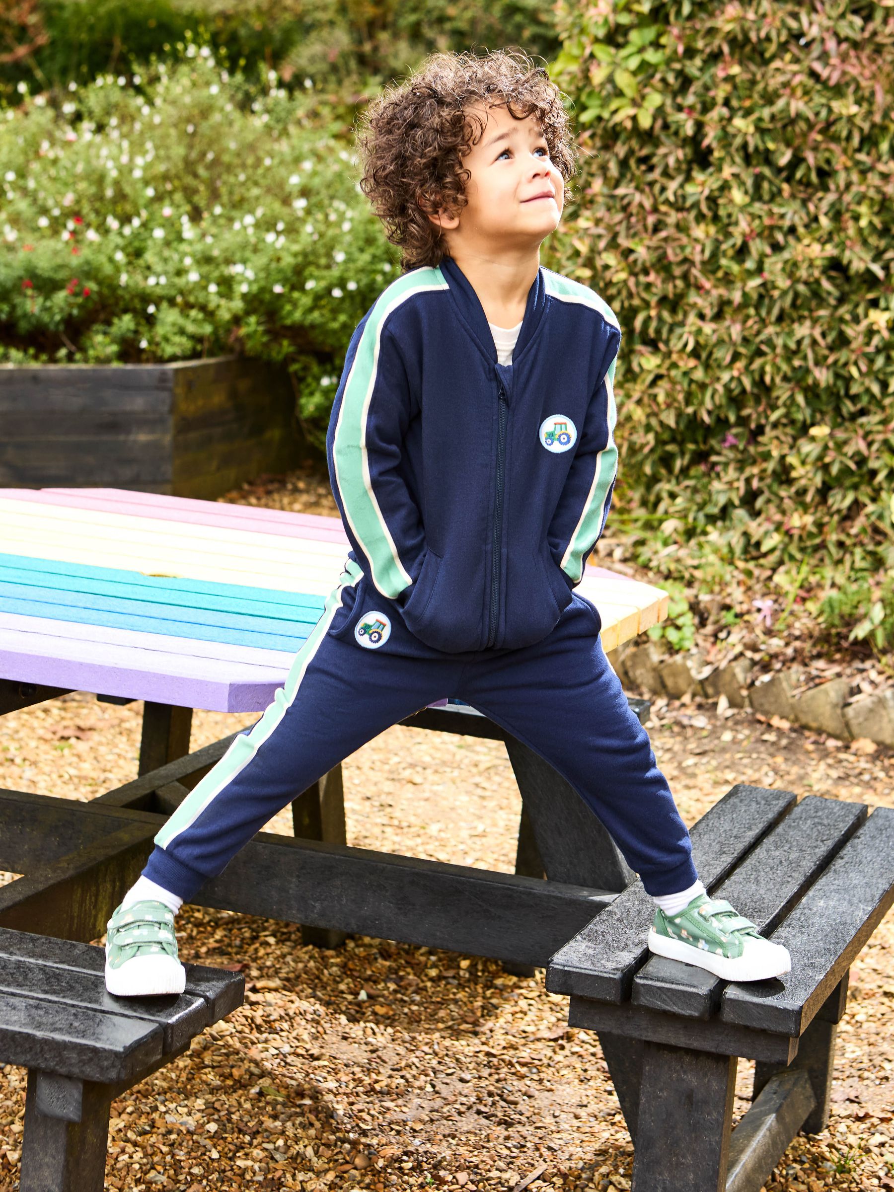 Navy Blue Tractor 2-Piece Zip-Up Tracksuit - Image 8 of 10