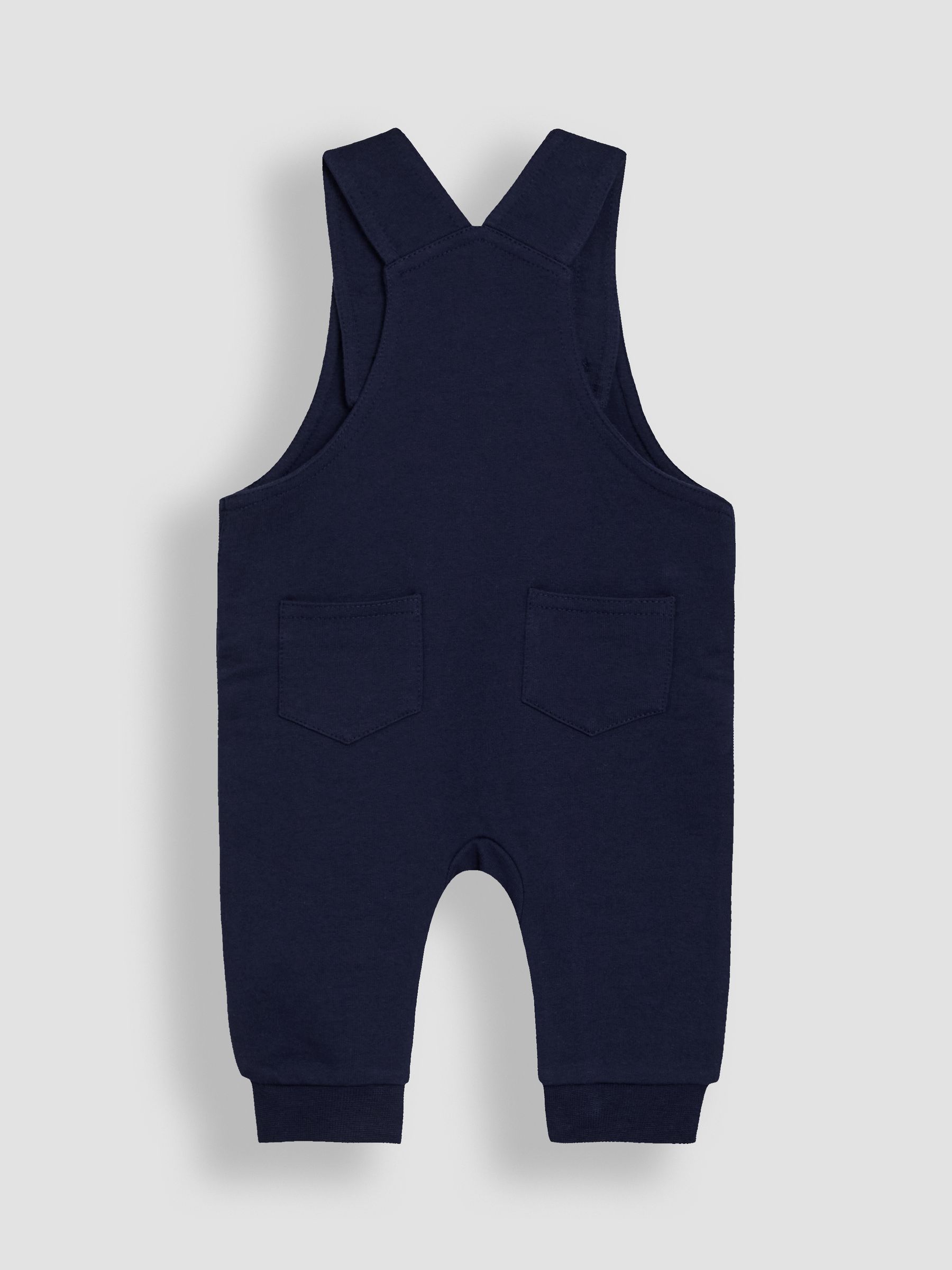 Navy Crane 2-Piece Appliqué Dungarees & T-Shirt Set - Image 3 of 6