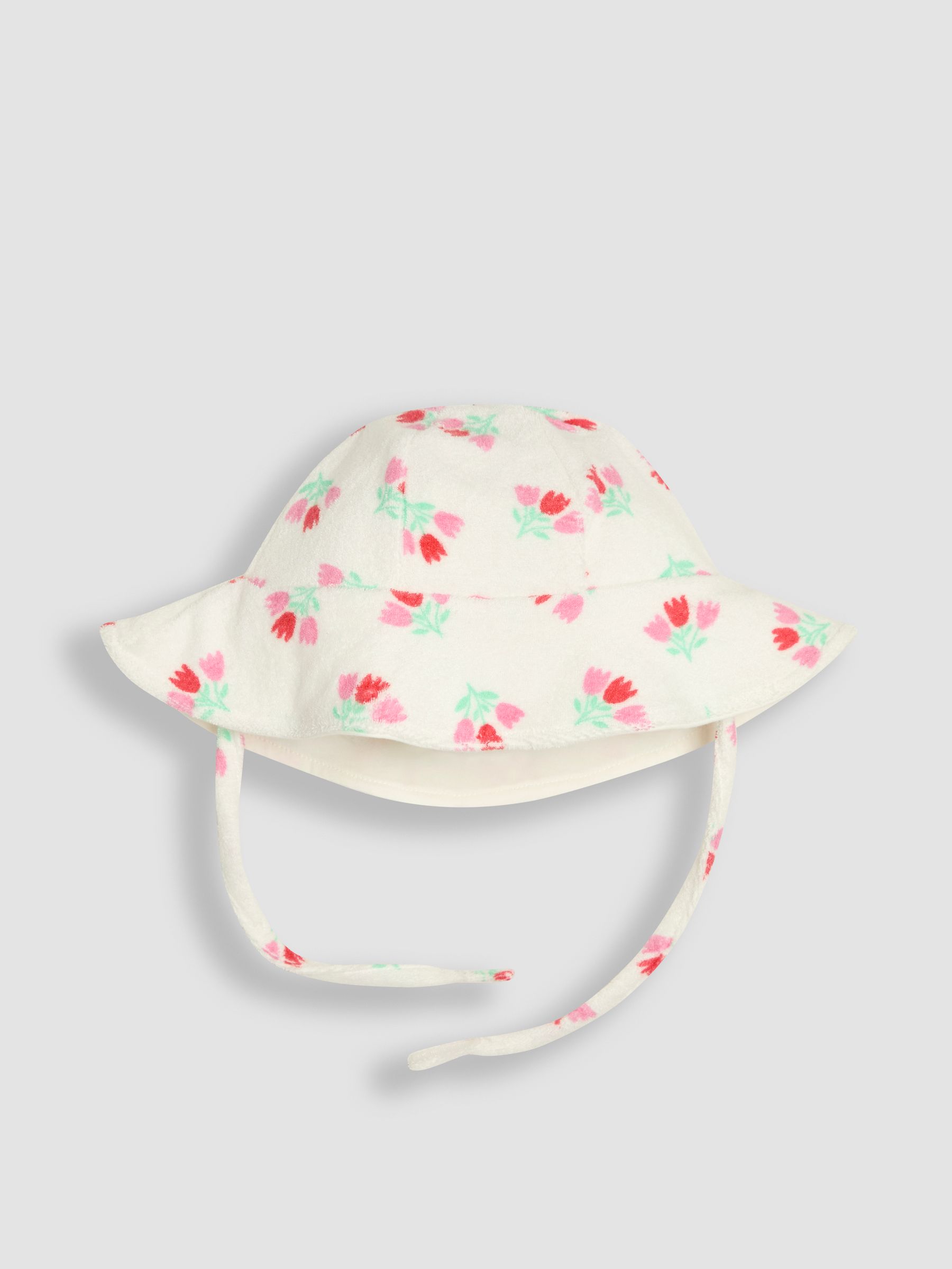 Cream Floral Towelling Sunsuit & Scrunchie - Image 4 of 5