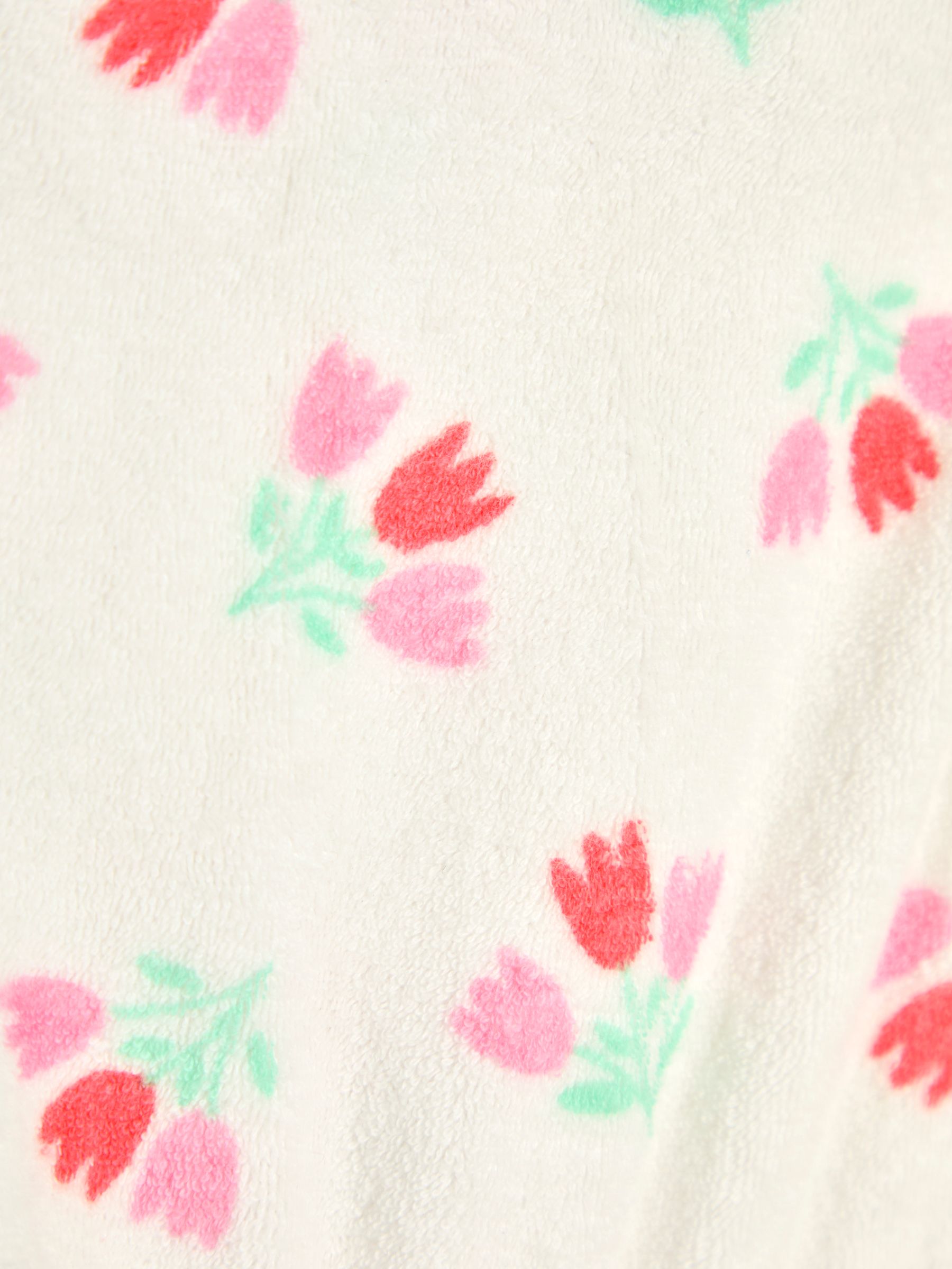 Cream Floral Towelling Sunsuit & Scrunchie - Image 5 of 5