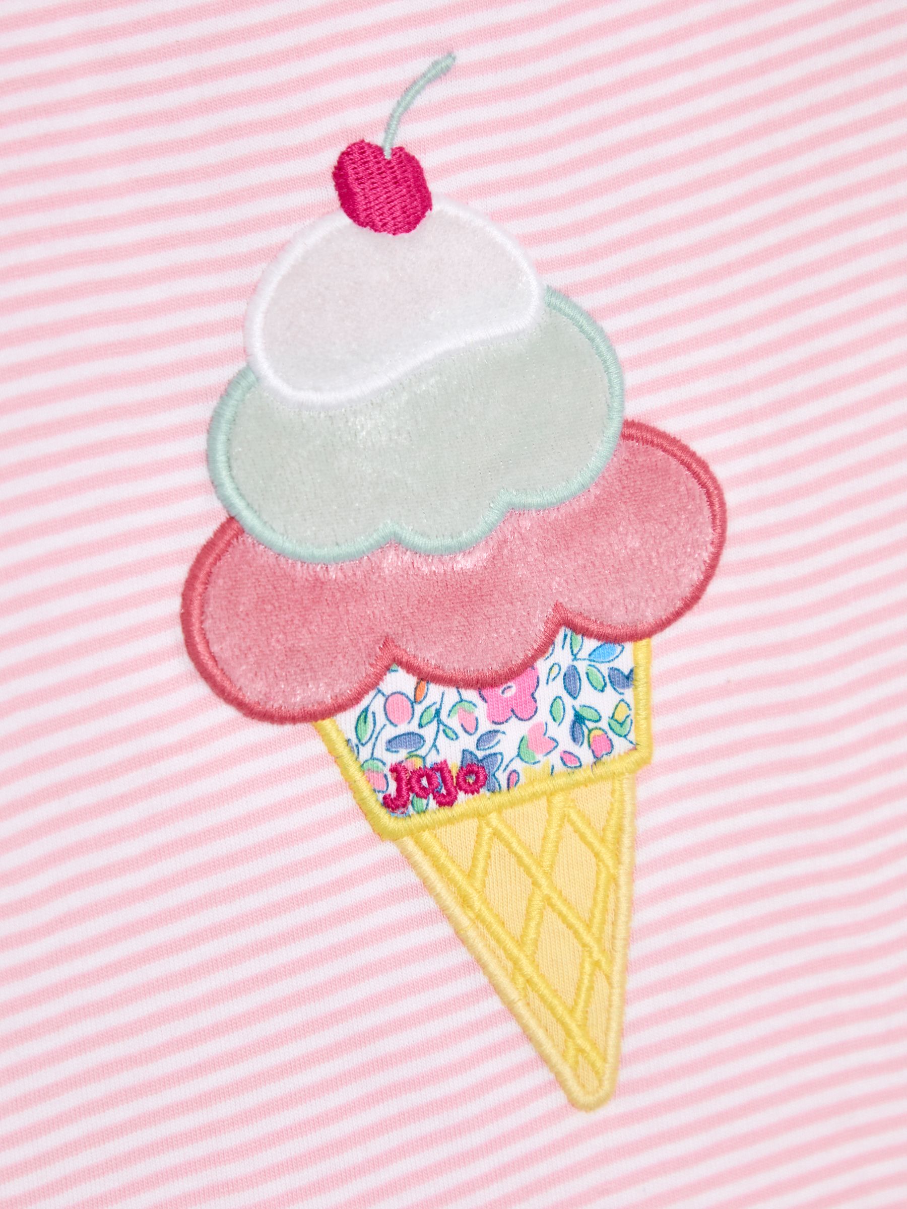 Pink Ice Cream Appliqué Frill Shoulder T-Shirt - Image 3 of 3