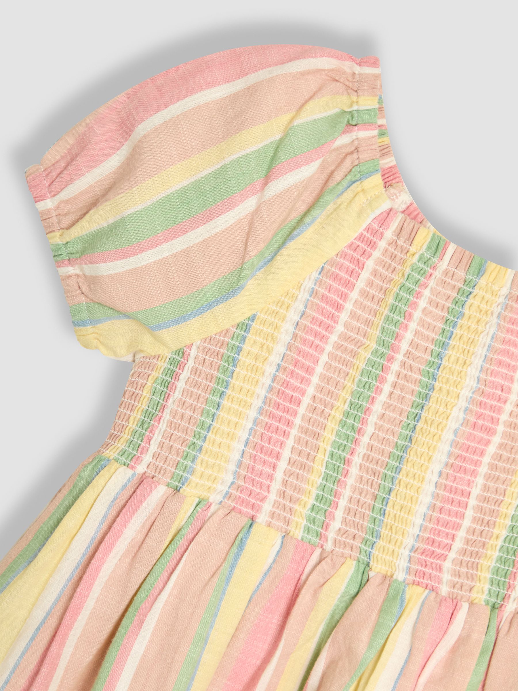 Orange Smocked Puff Sleeve Dress - Image 3 of 3