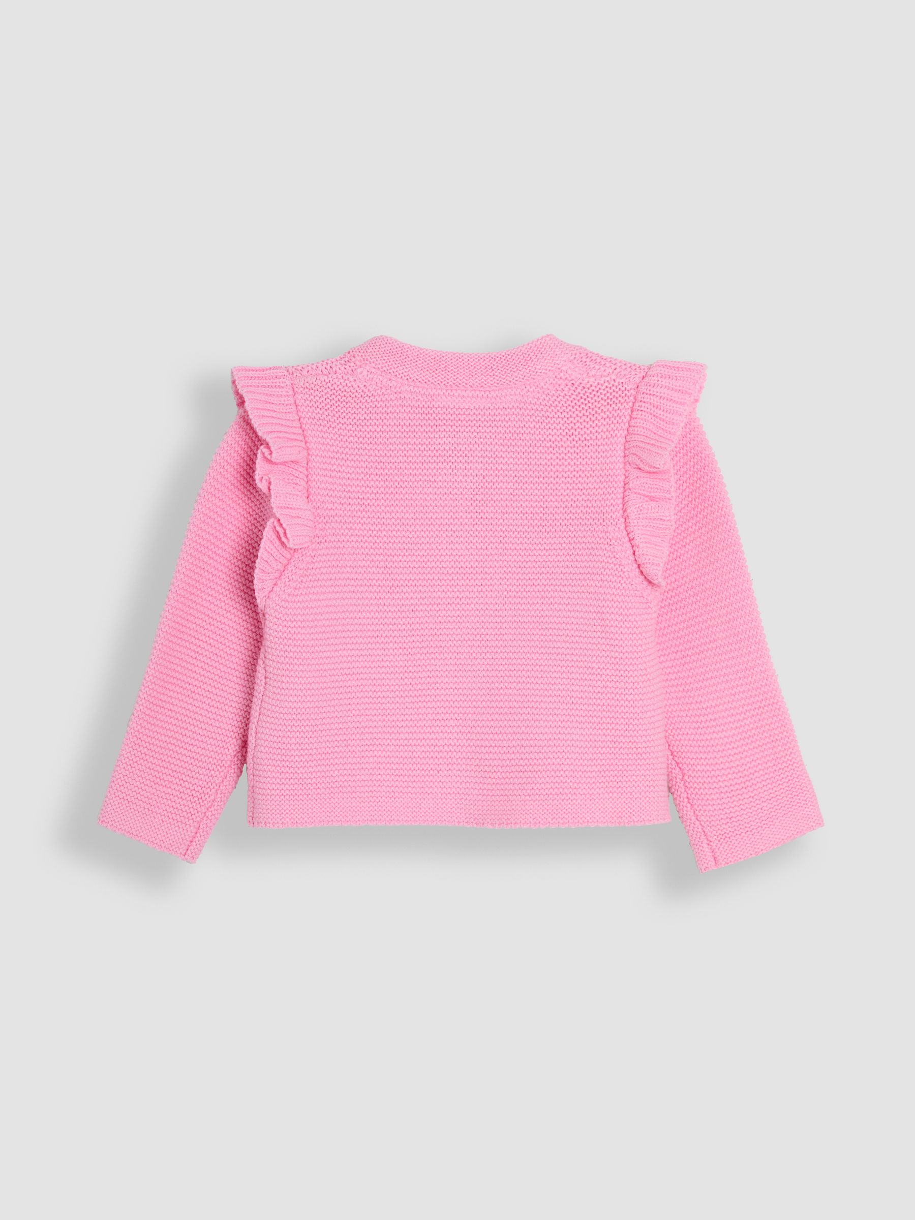 Dusky Pink Flopsy Bunny Scallop Collar Cardigan - Image 2 of 4
