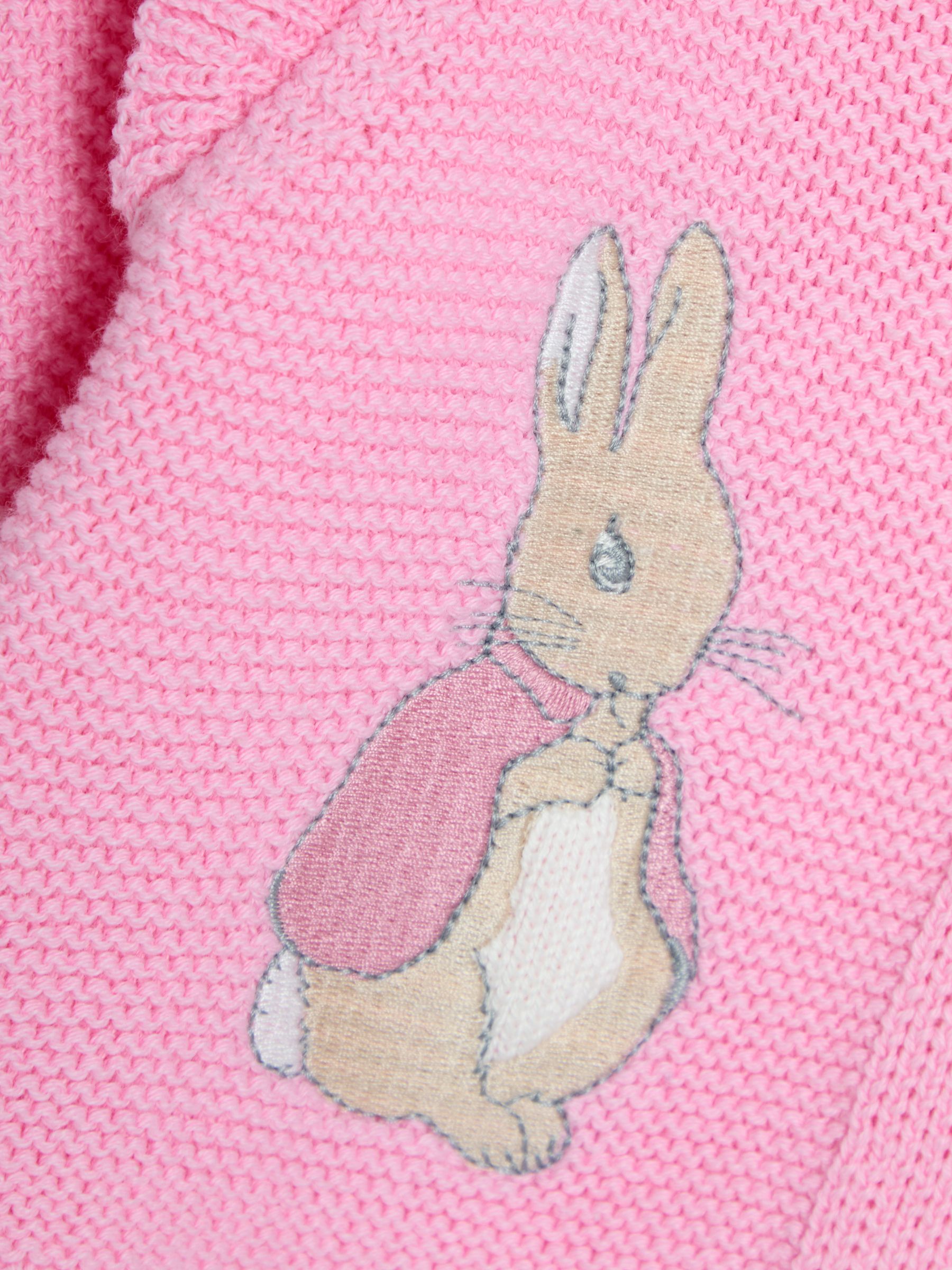 Dusky Pink Flopsy Bunny Scallop Collar Cardigan - Image 3 of 4
