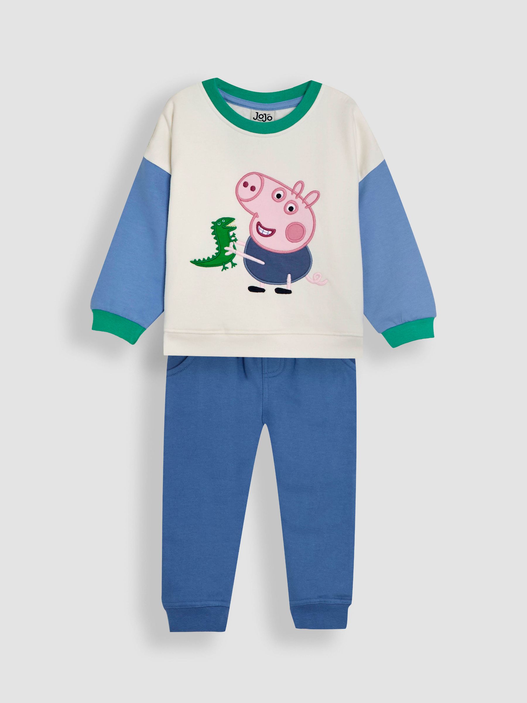 Blue 2-Piece Peppa Pig Appliqué Sweatshirt & Joggers Set - Image 1 of 7