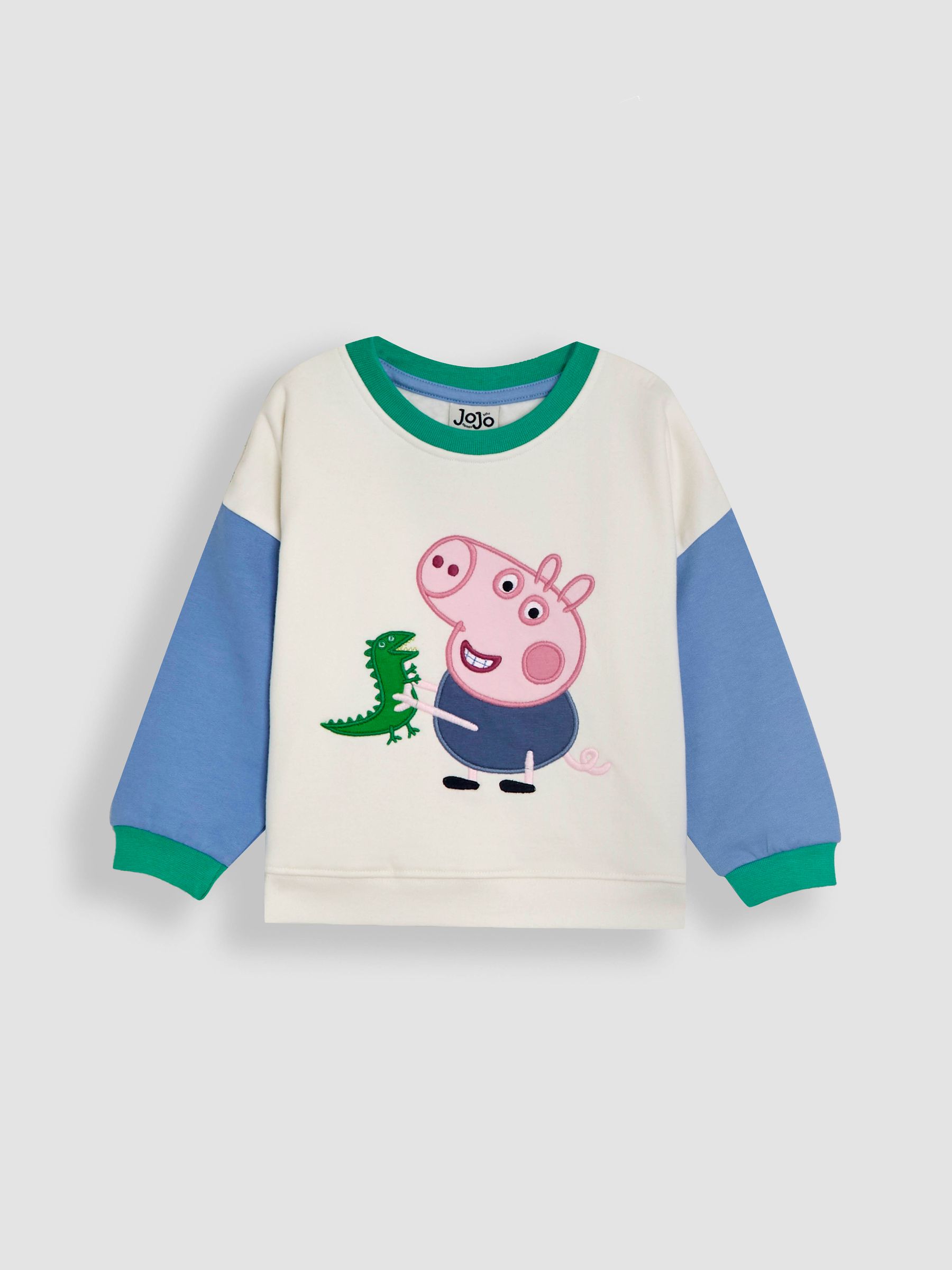 Blue 2-Piece Peppa Pig Appliqué Sweatshirt & Joggers Set - Image 2 of 7
