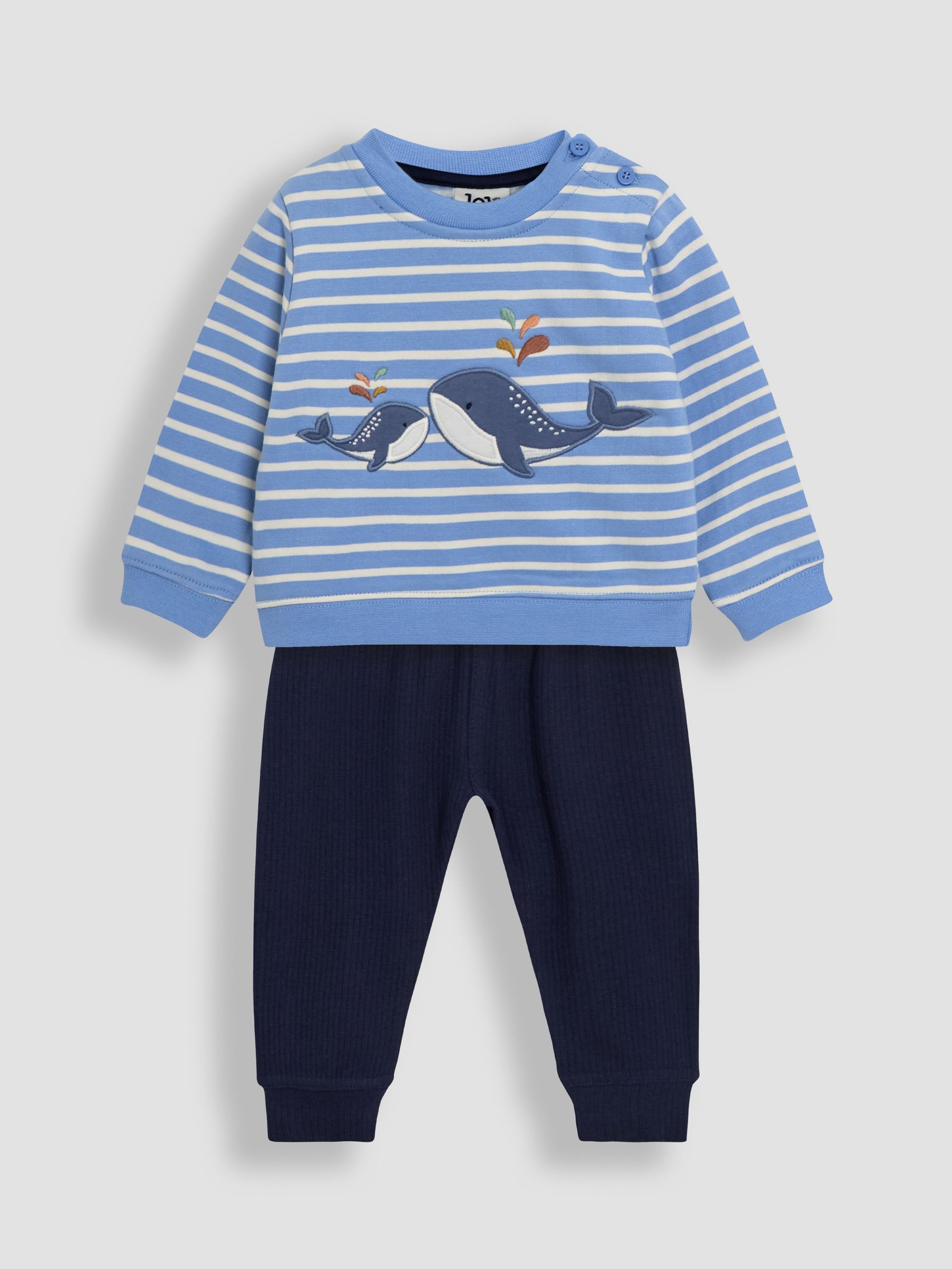 Blue 2-Piece Whale Appliqué Sweatshirt & Leggings Set - Image 1 of 5