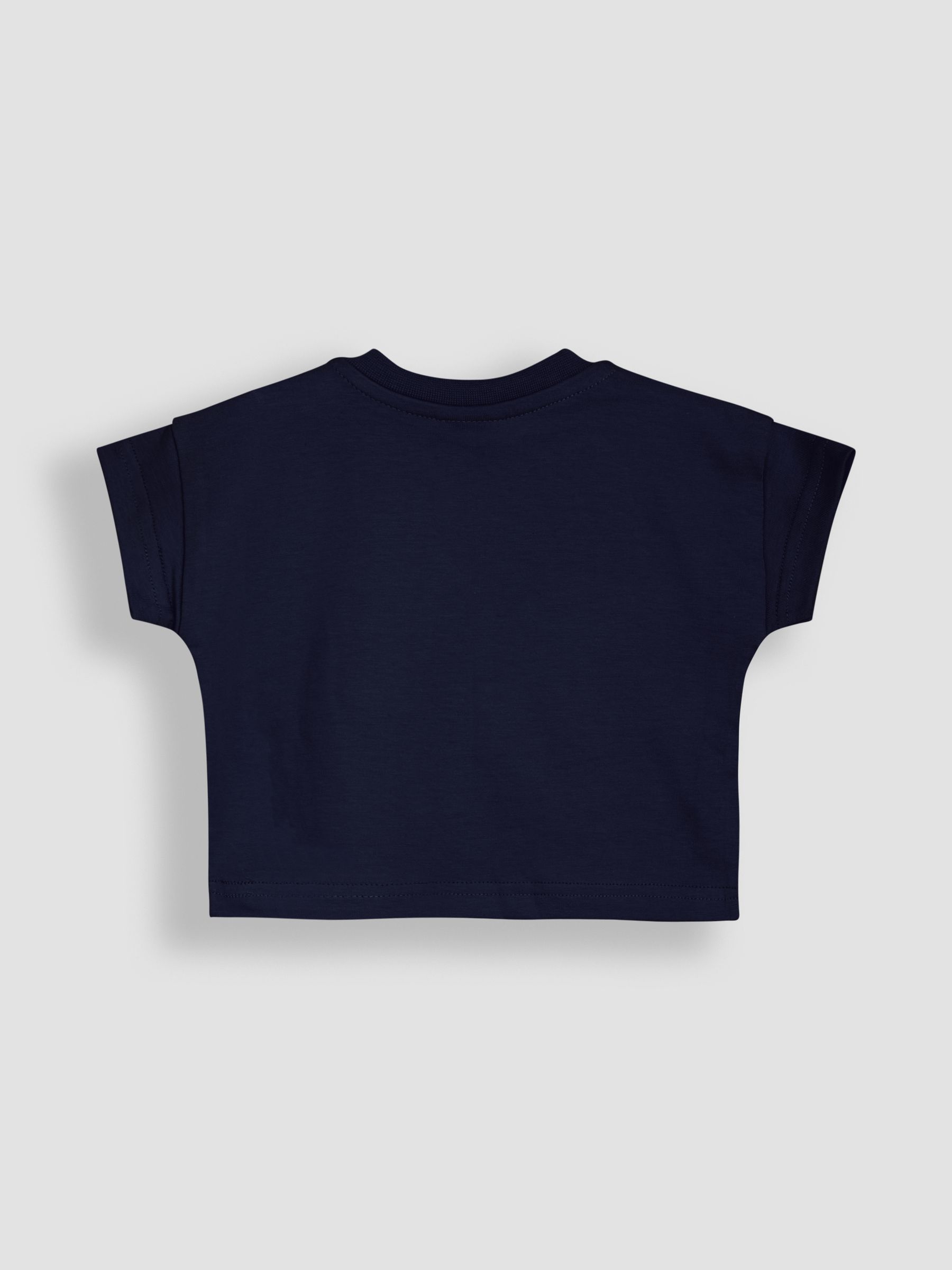 Navy 2-Piece Checkerboard Dungarees & T-Shirt Set - Image 5 of 6