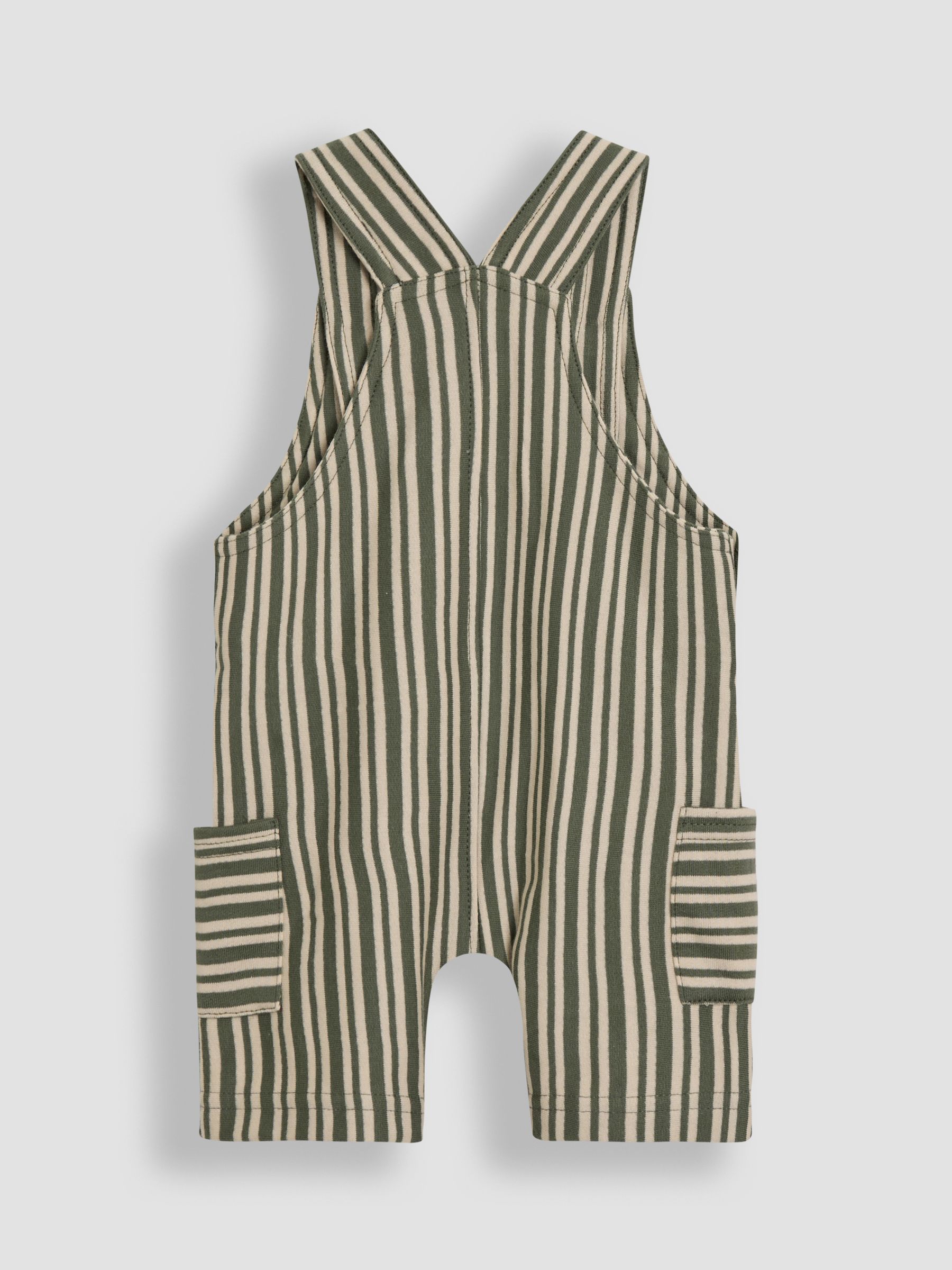 Khaki Stripe Dungarees & T-Shirt Set 2 Piece - Image 2 of 3