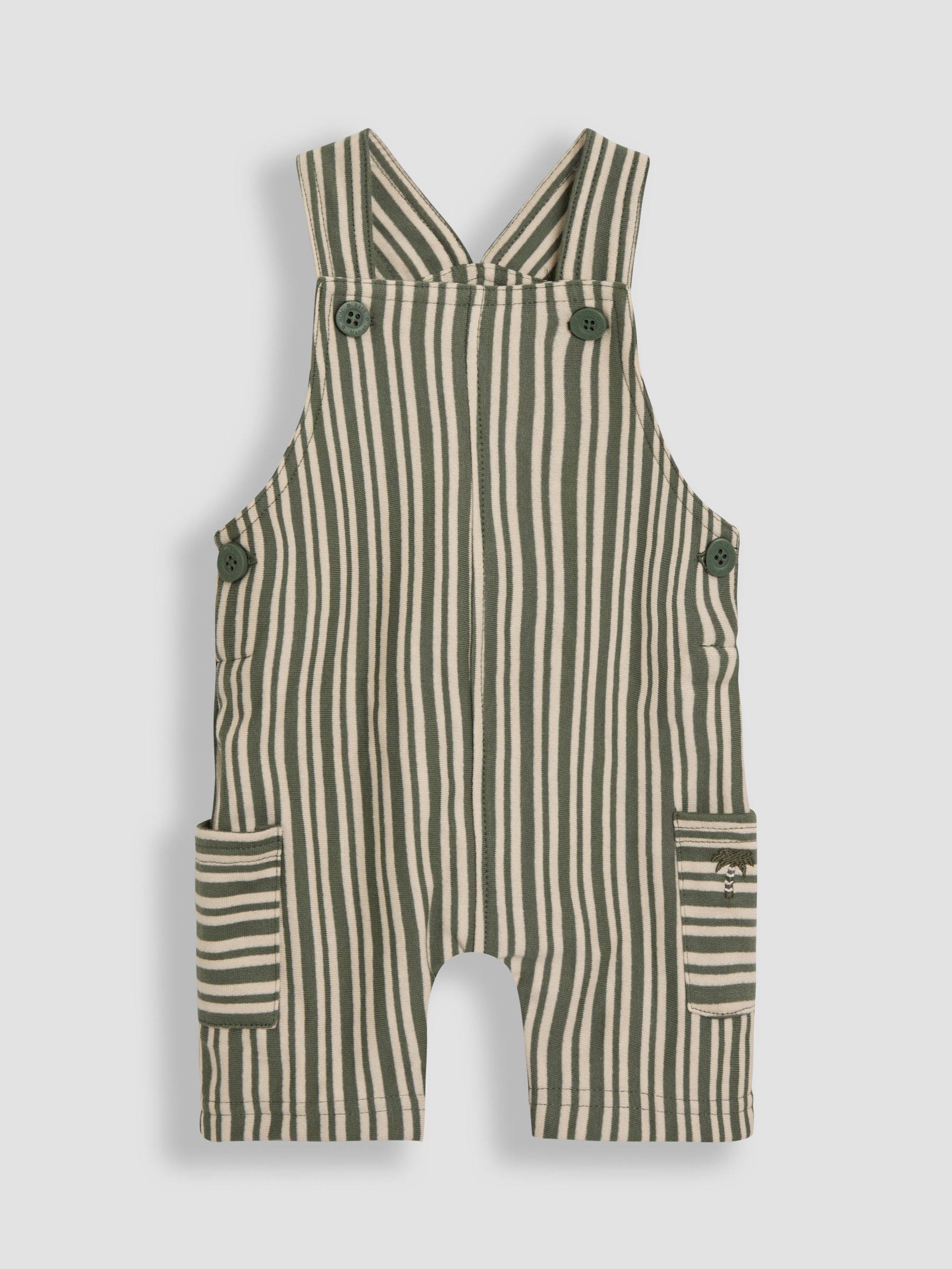 Khaki Stripe Dungarees & T-Shirt Set 2 Piece - Image 3 of 3