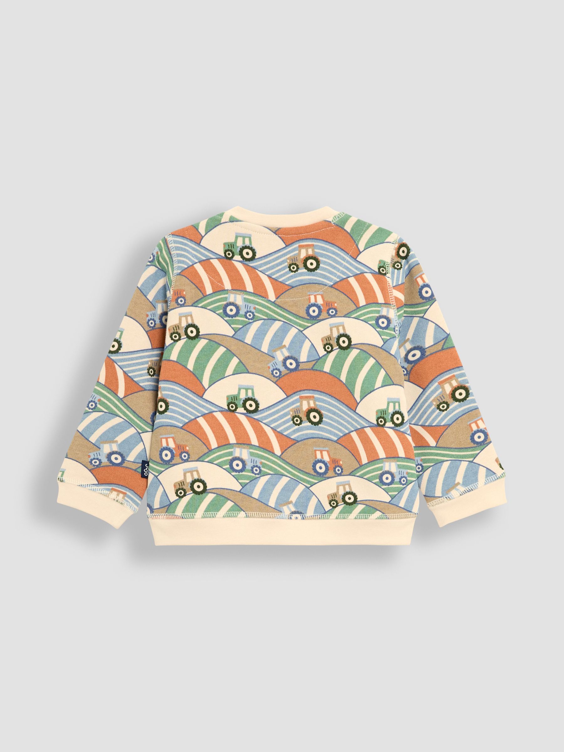 Stone Tractor Printed Sweatshirt & Joggers 100% Cotton Set - Image 7 of 10