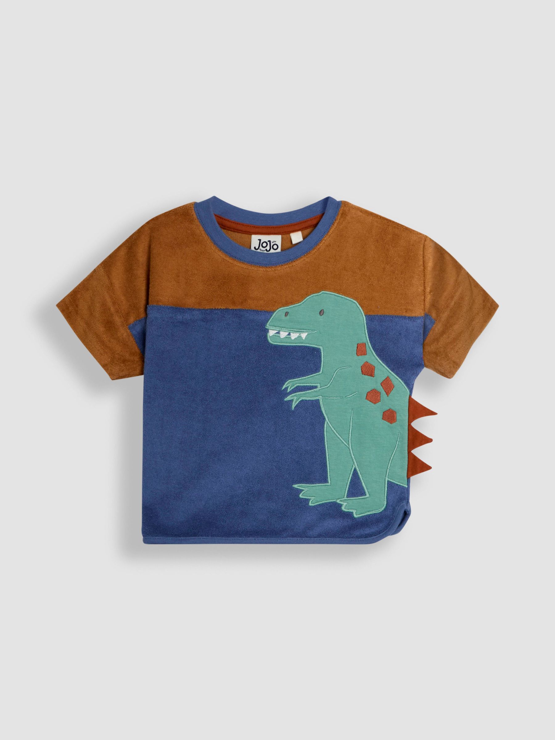 Blue 2-Piece T-Rex Appliqué T-Shirt & Short Set - Image 2 of 5