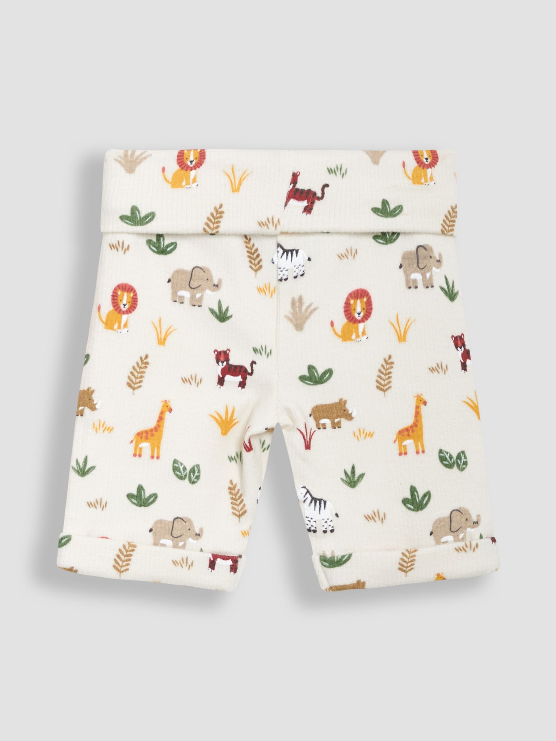 Ecru Safari 2-Piece Ribbed Bodysuit & Shorts Set - Image 5 of 5