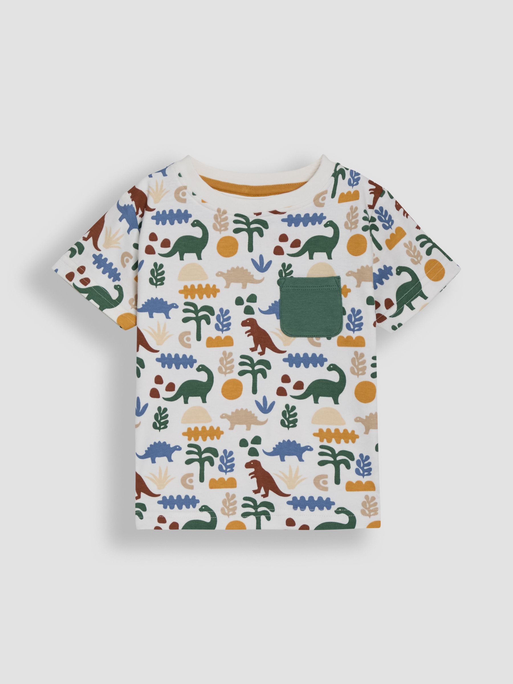 Khaki Dino 2-Piece Printed T-Shirt & Short Set - Image 3 of 8