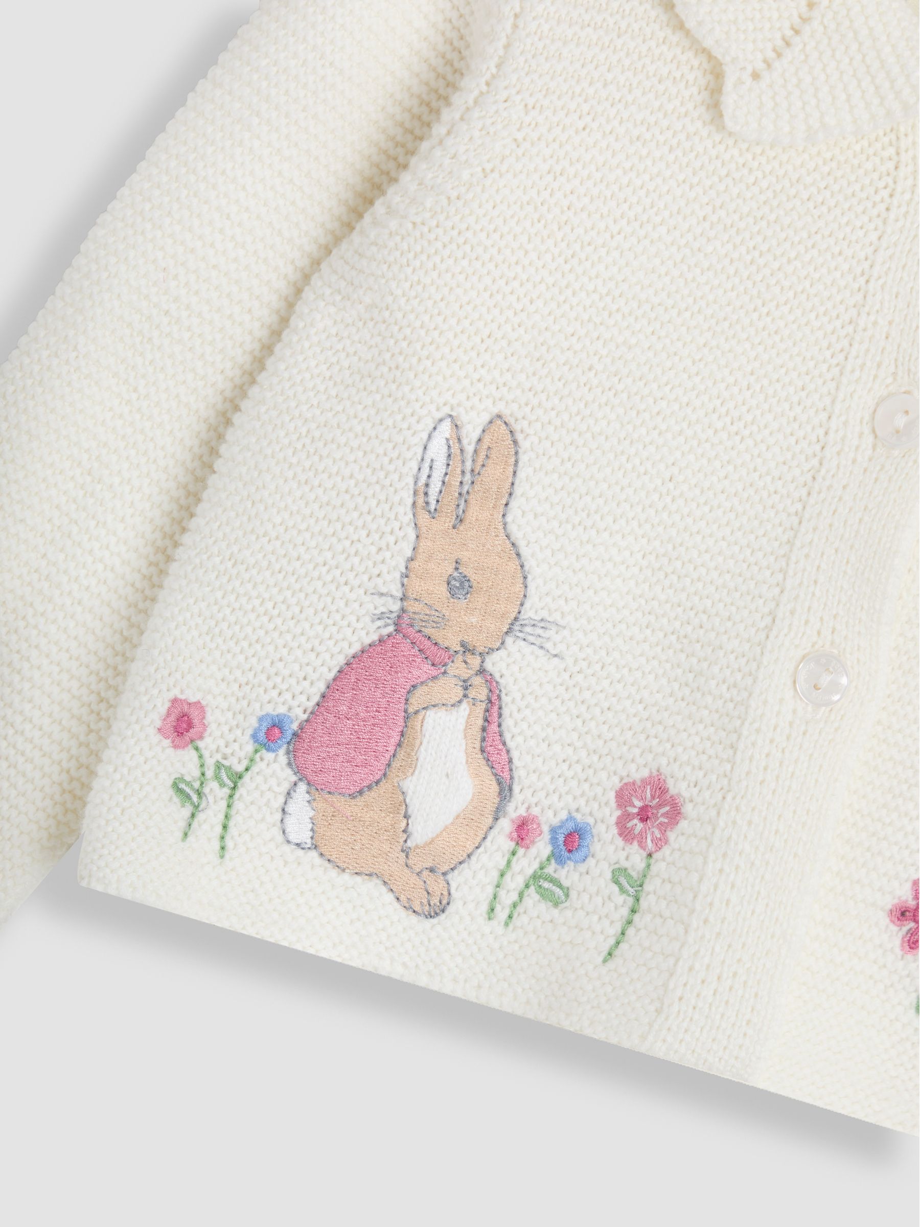 Cream Flopsy Bunny Scallop Collar Cardigan - Image 3 of 3