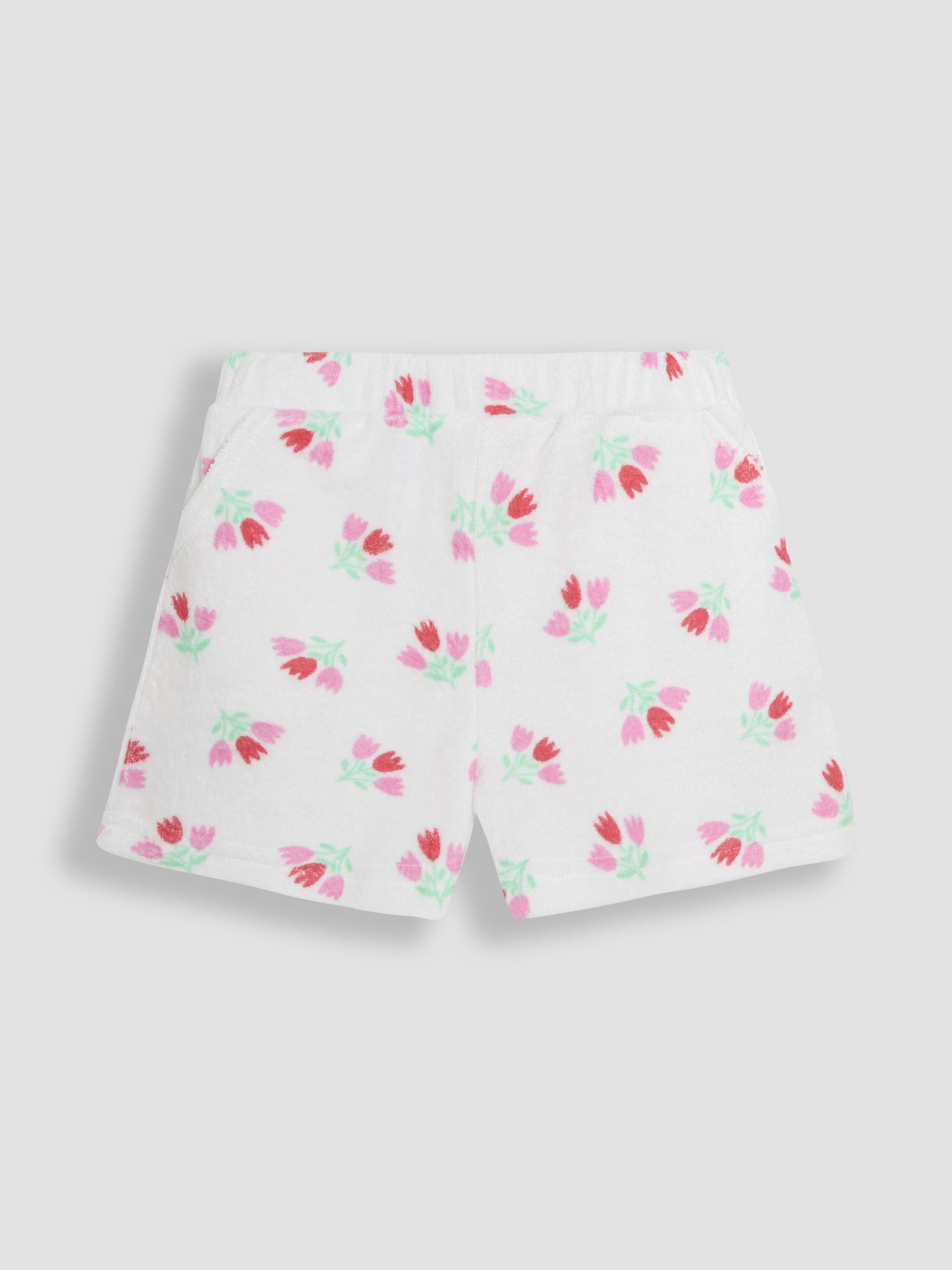 Pink Ditsy Floral Towelling Vest & Shorts Set 2 Piece - Image 3 of 4