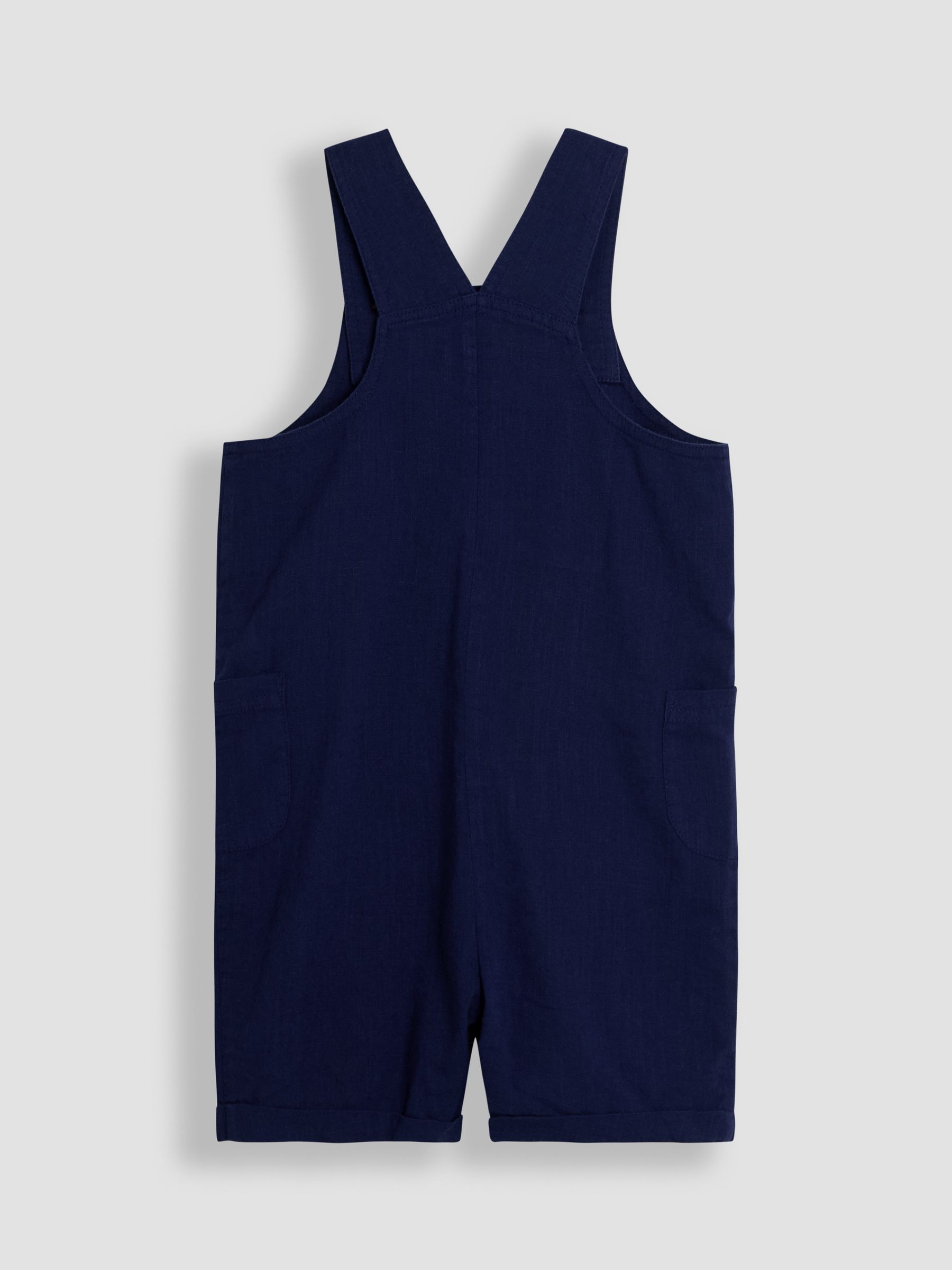 Navy 2-Piece Dungarees & Stripe T-Shirt Set - Image 3 of 6