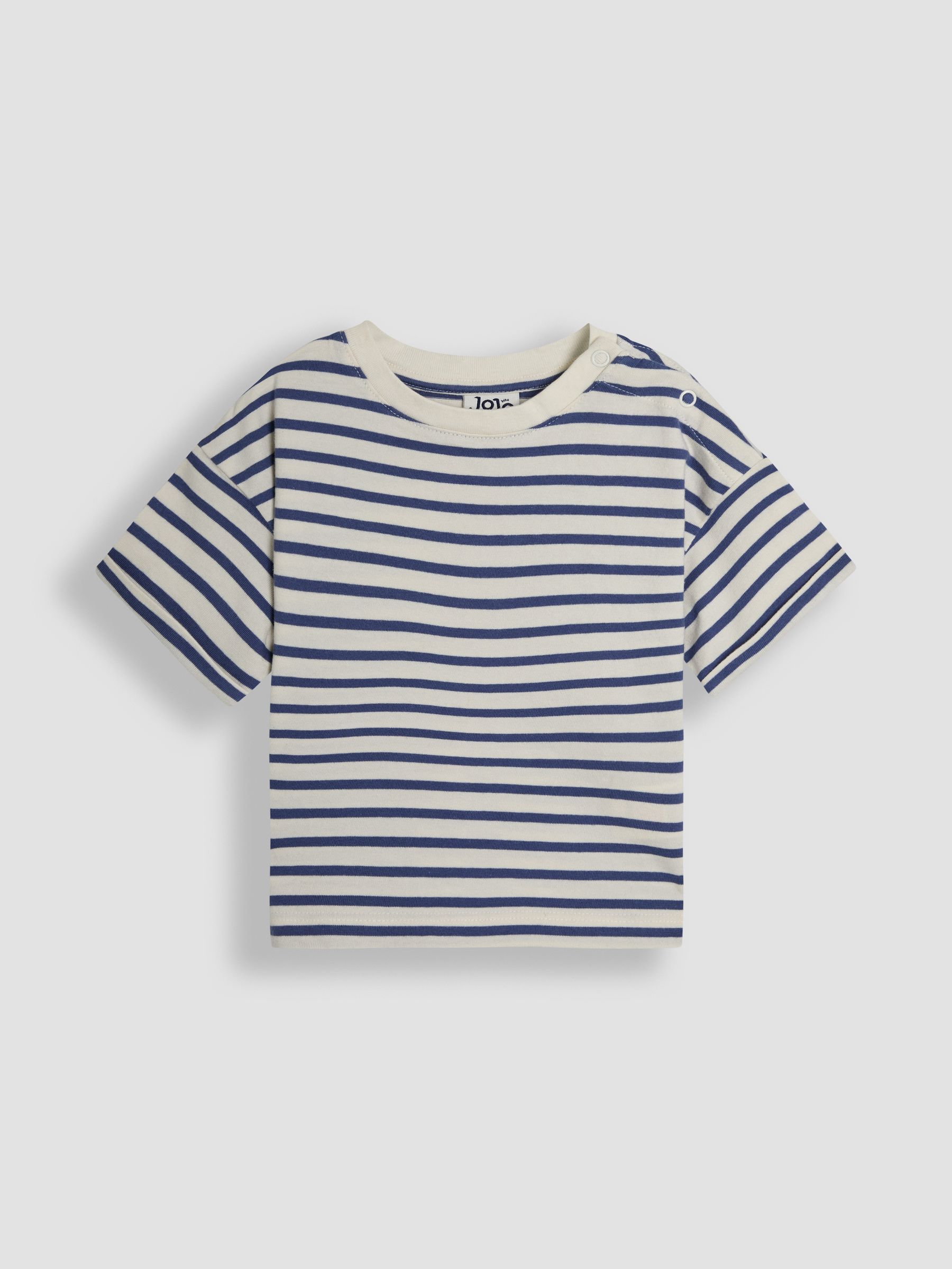 Navy 2-Piece Dungarees & Stripe T-Shirt Set - Image 4 of 6