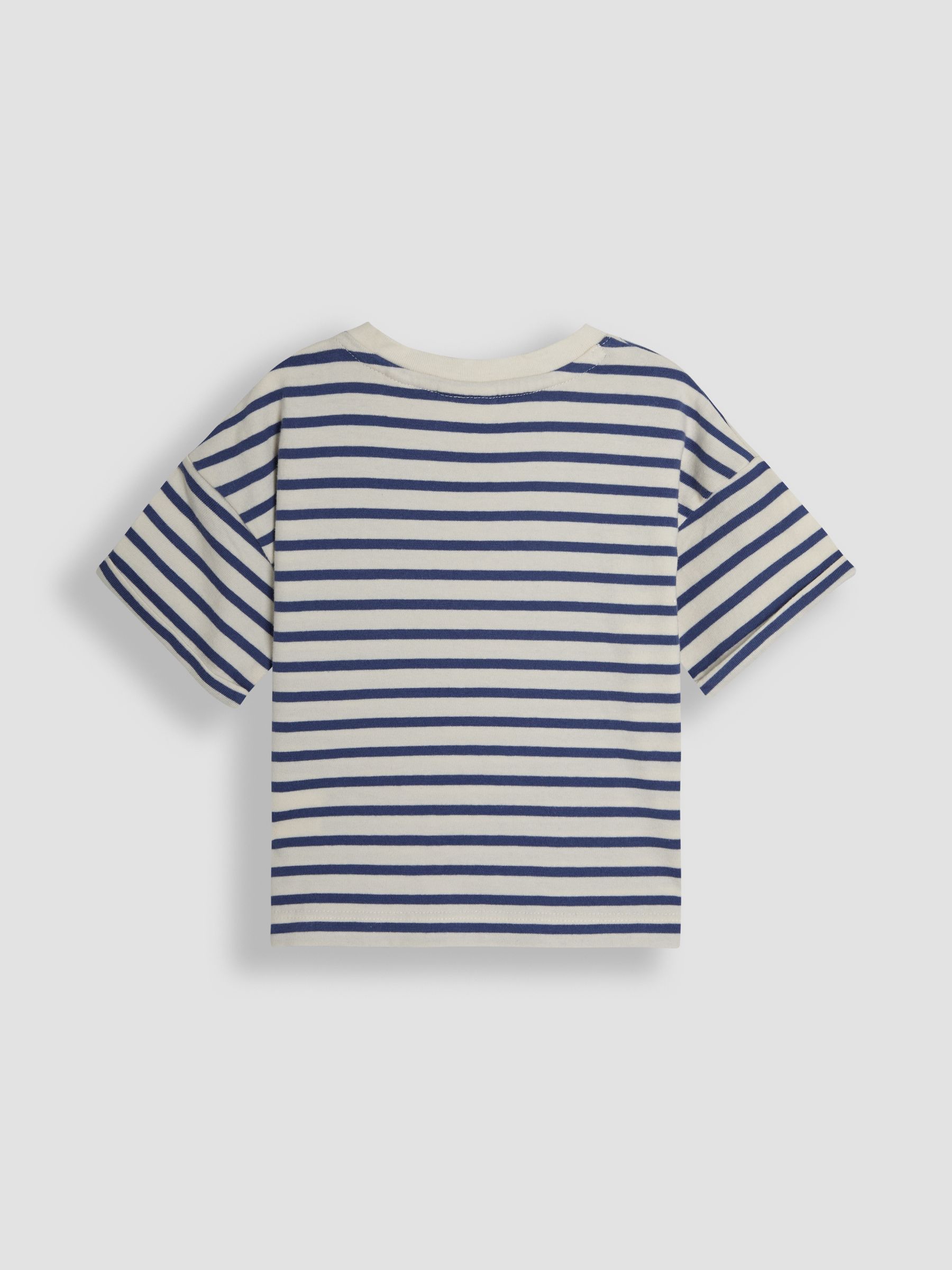 Navy 2-Piece Dungarees & Stripe T-Shirt Set - Image 5 of 6