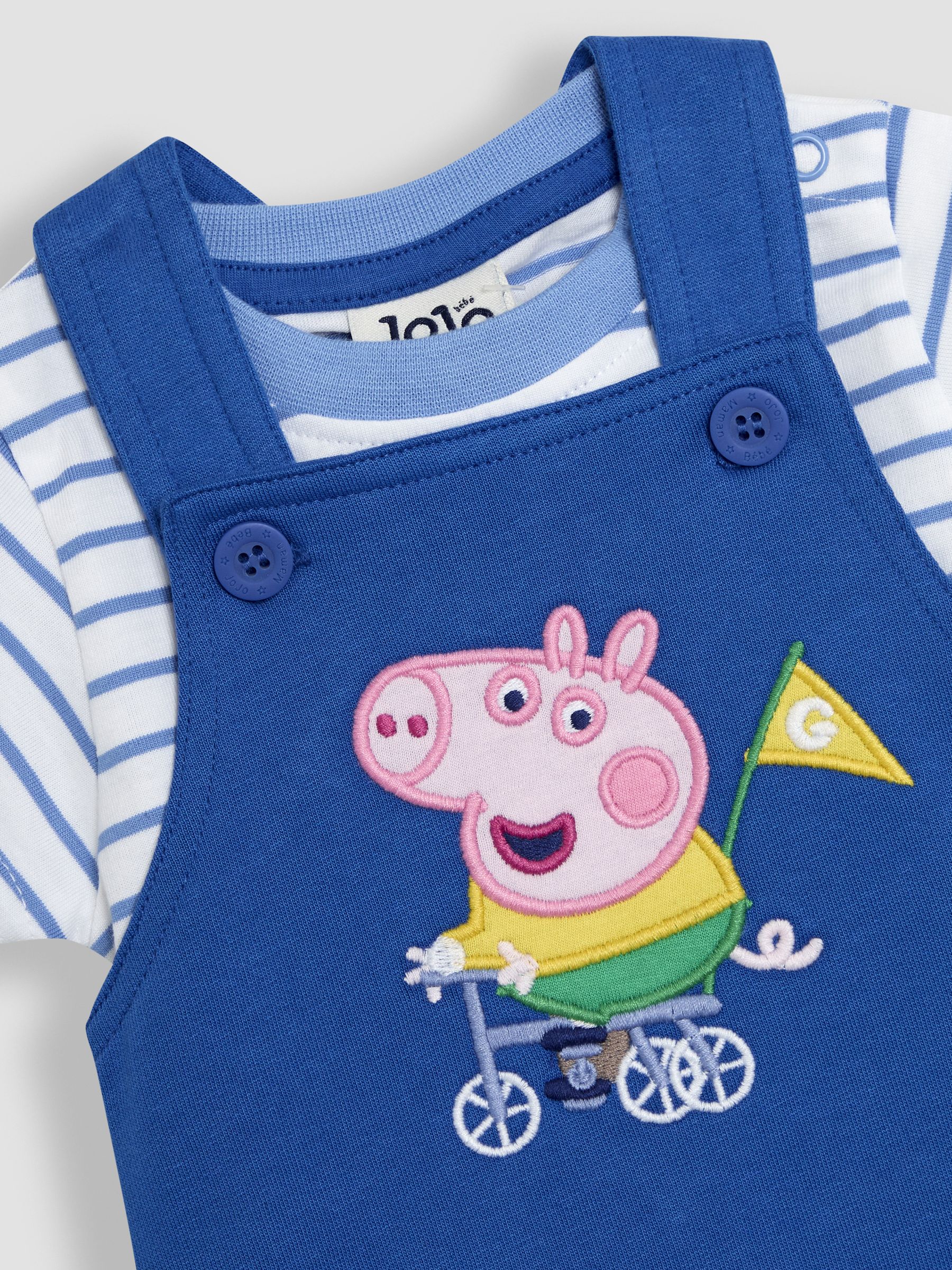 Blue 2-Piece Peppa Pig Dungarees & T-Shirt Set - Image 5 of 6