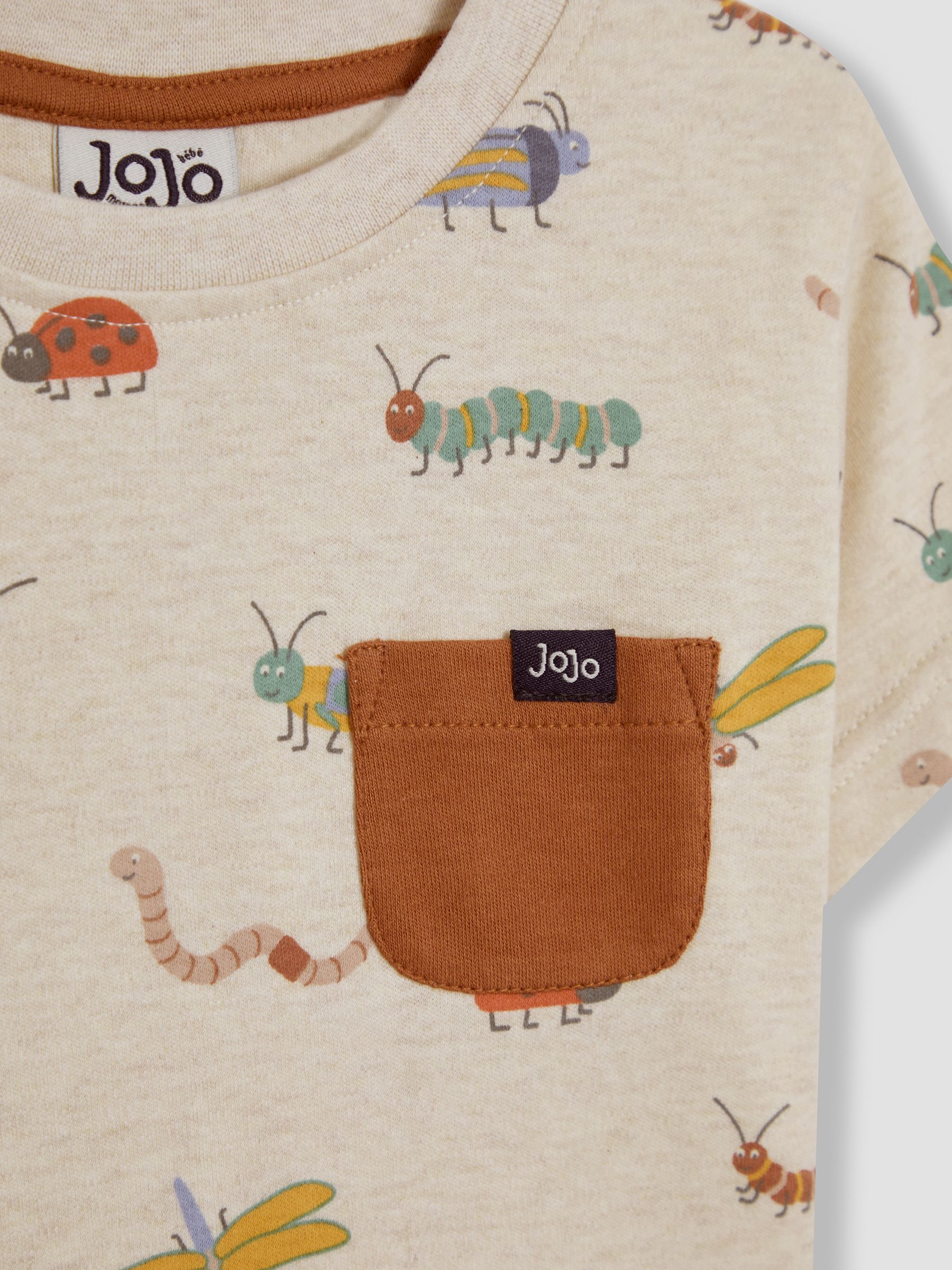 Natural Bug 100% Cotton Printed T-Shirt & Shorts Set - Image 7 of 7