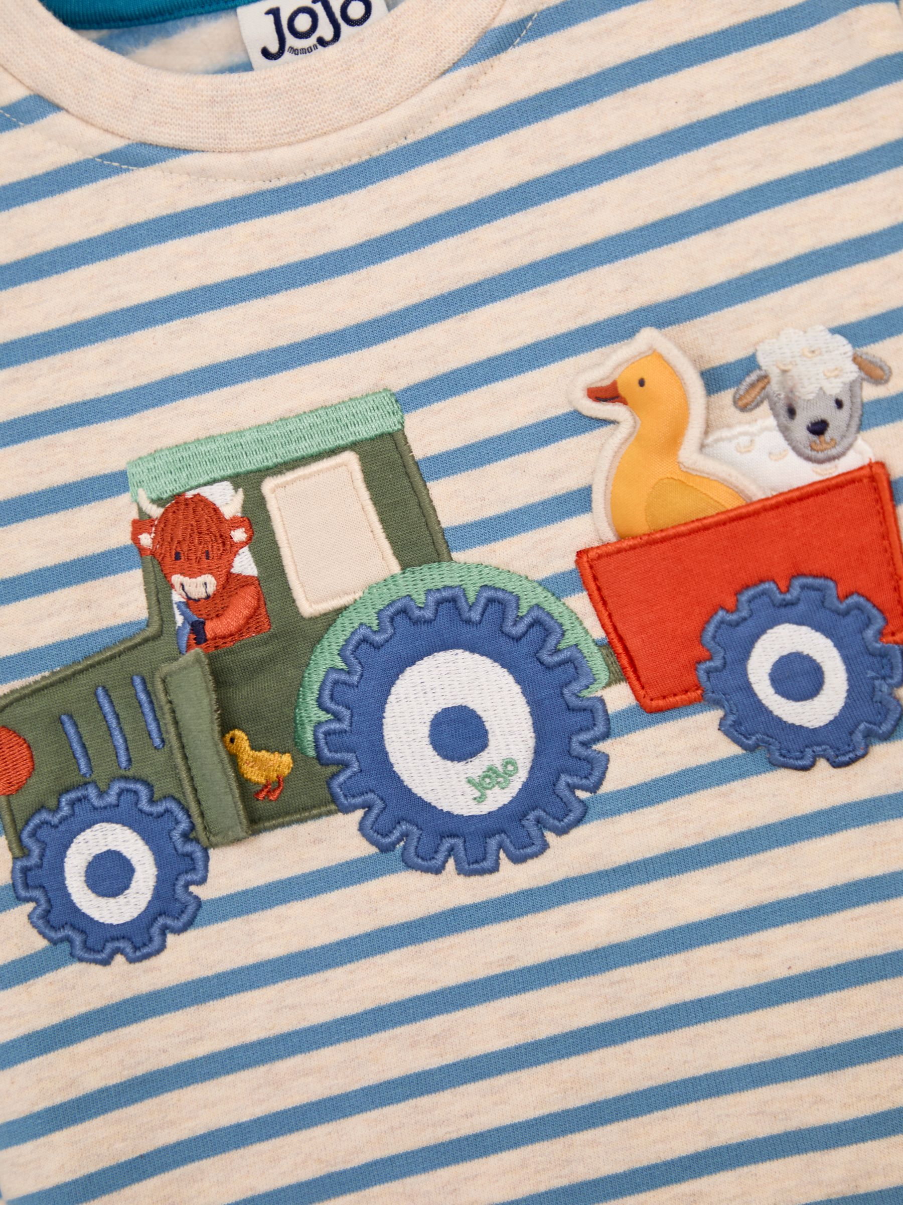 Blue Tractor Appliqué Sweatshirt & Leggings Set - Image 7 of 7