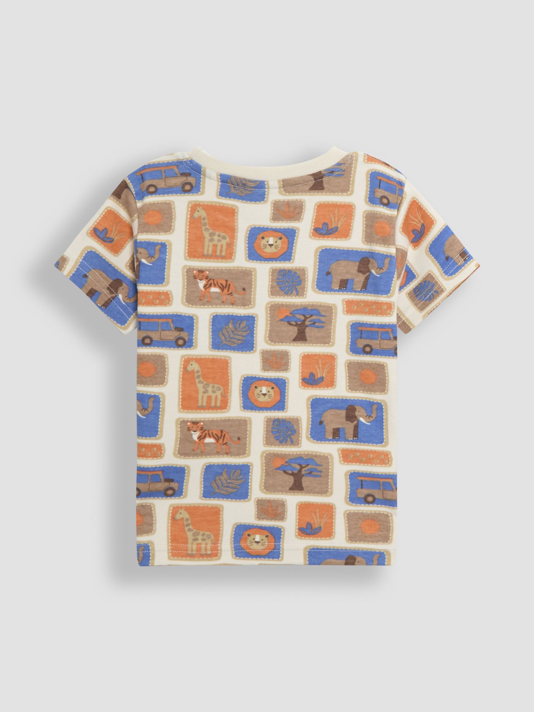 Ecru Safari Postcard 2-Piece Printed T-Shirt & Short Set - Image 7 of 7