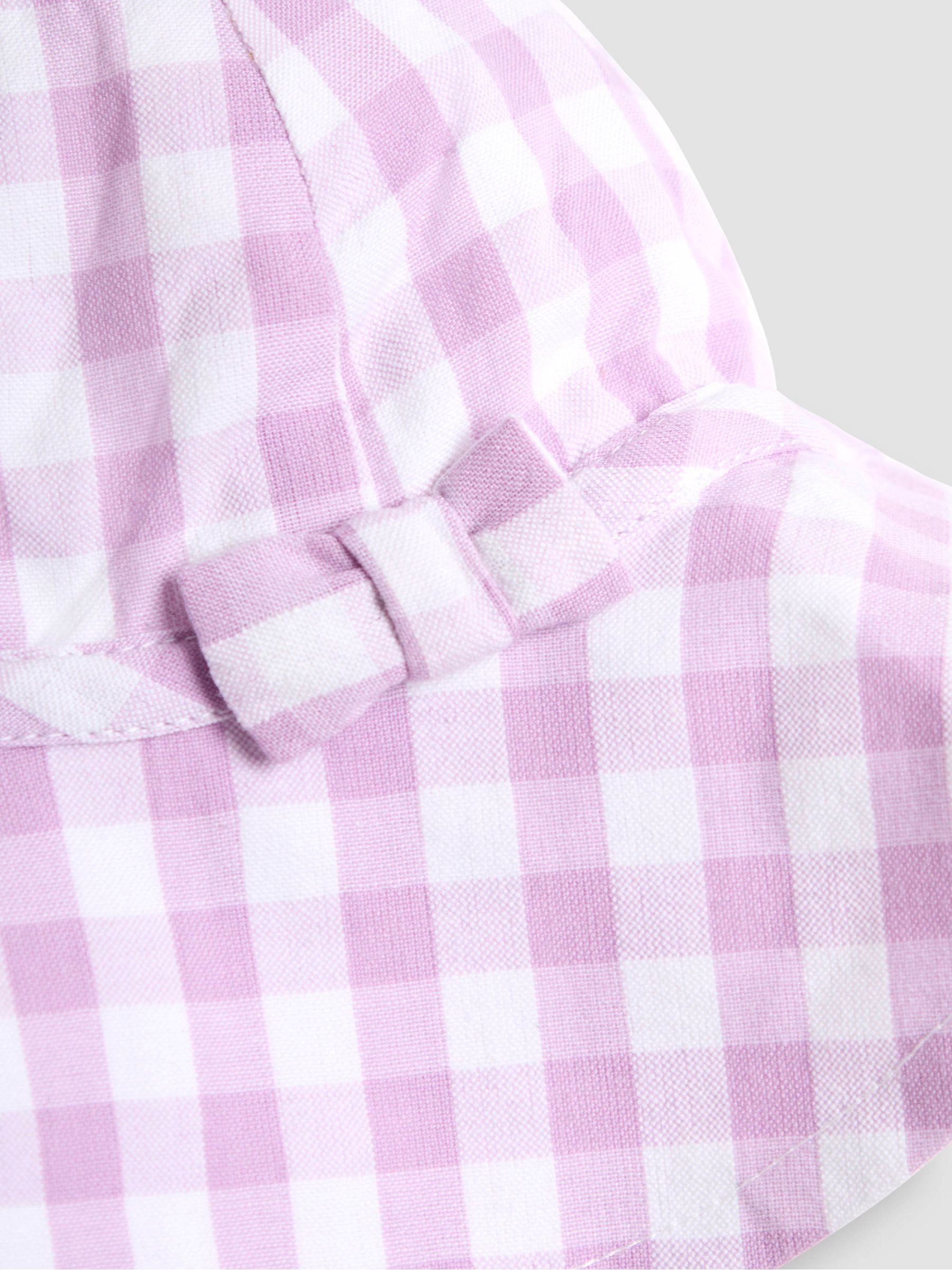 Lilac Purple Gingham Floppy Sun Hat - Image 2 of 3