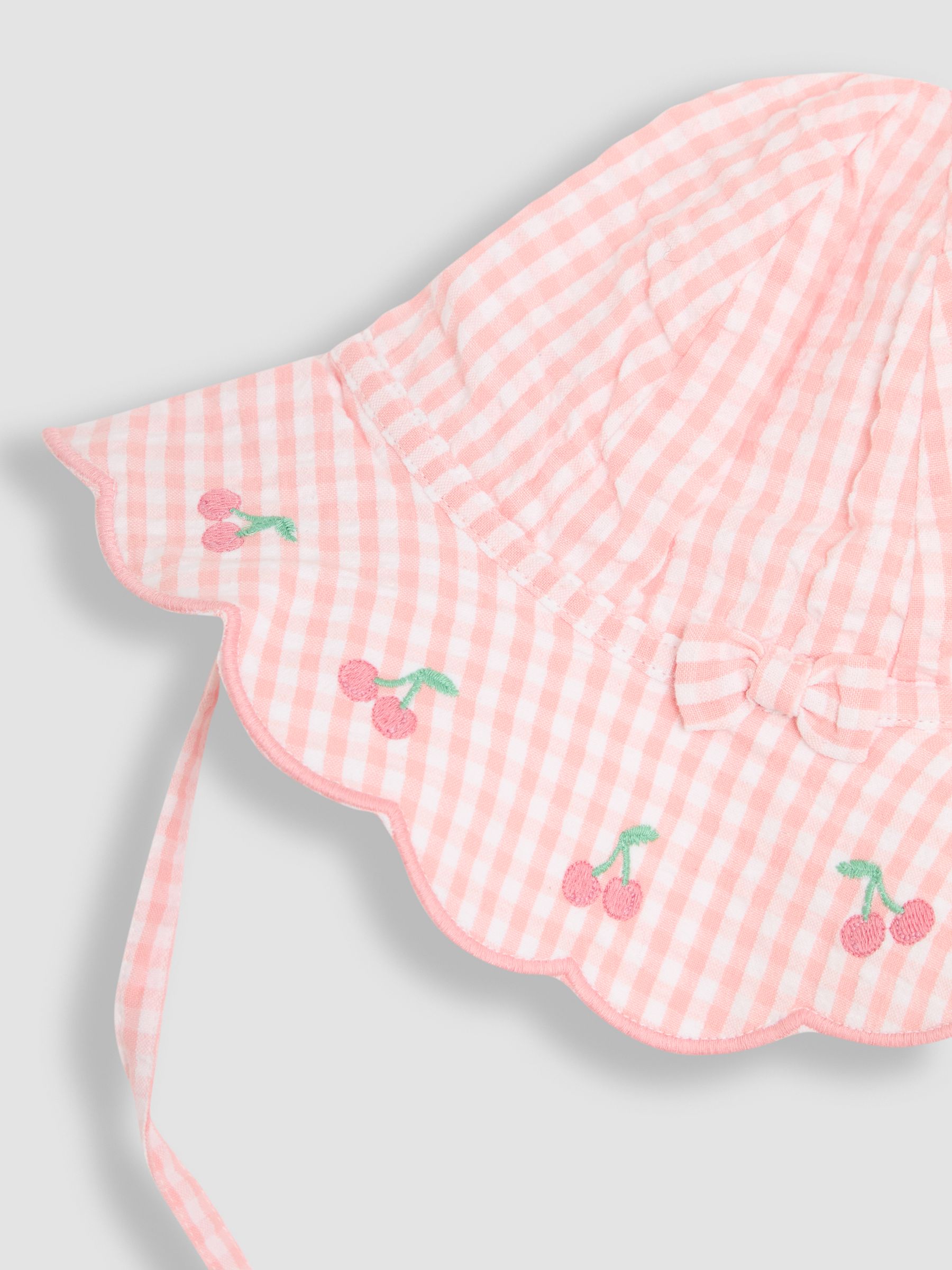 Pink Cherry Scalloped Floppy Sun Hat - Image 3 of 3