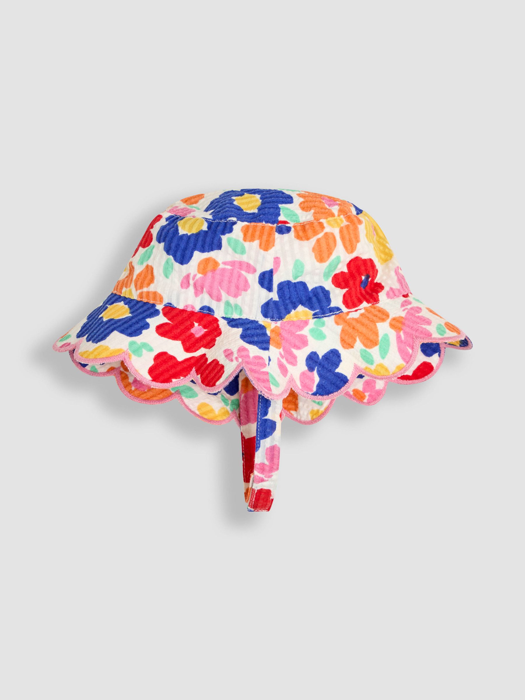 Fucshia Floral Scalloped Pretty Sun Hat - Image 1 of 3