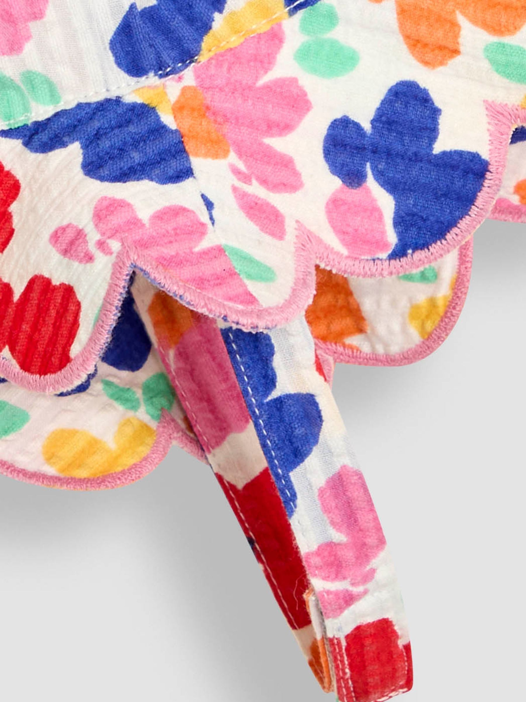 Fucshia Floral Scalloped Pretty Sun Hat - Image 2 of 3