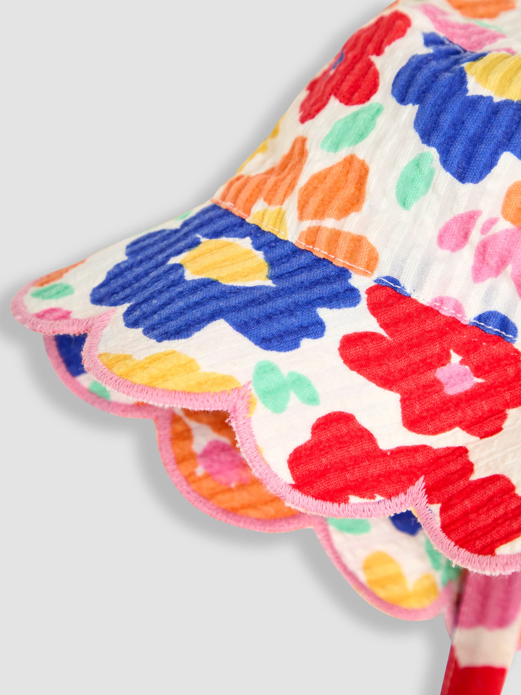 Fucshia Floral Scalloped Pretty Sun Hat - Image 3 of 3